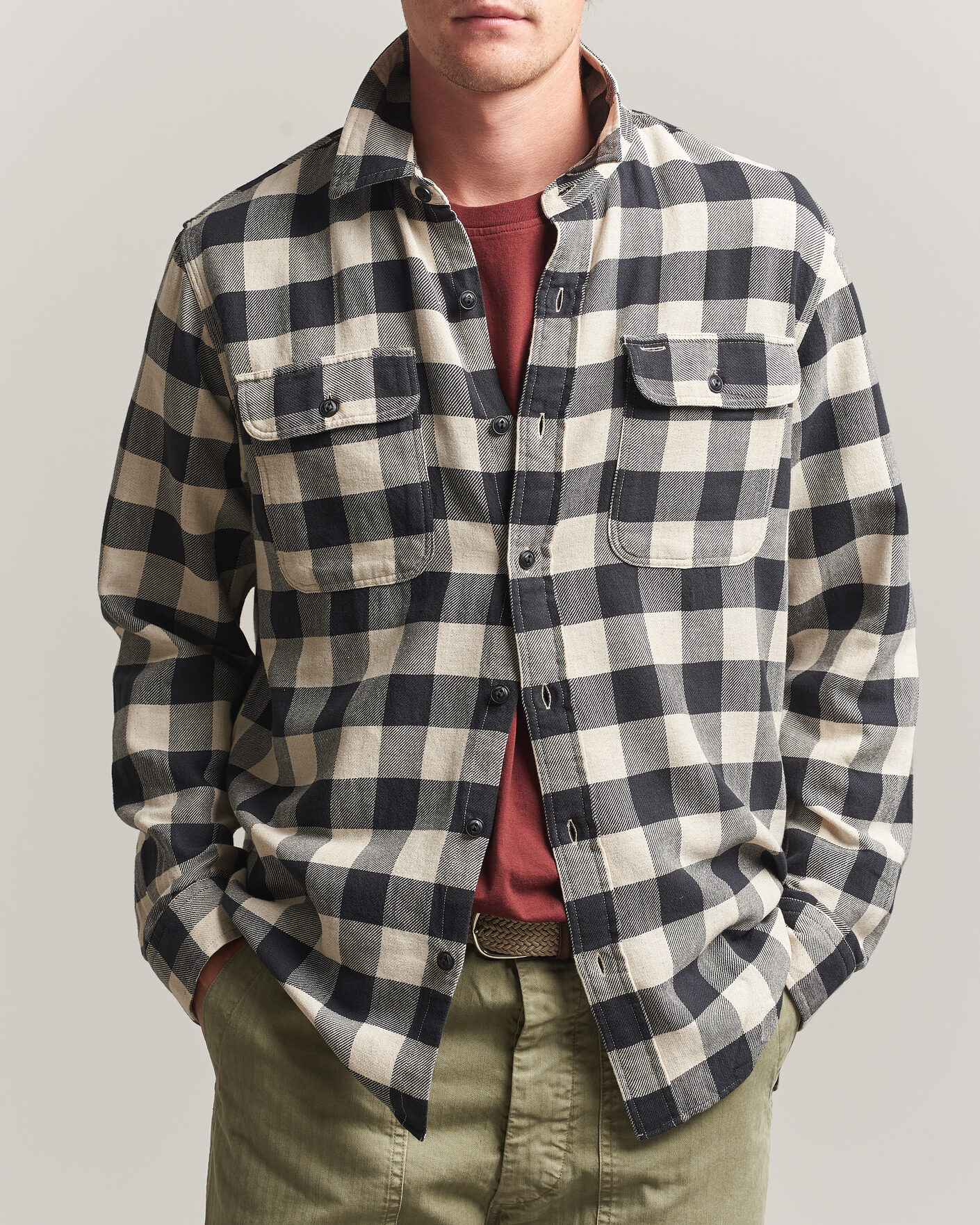 Herren | Hemden | RRL | Matlock Plaid Shirt Black/Cream