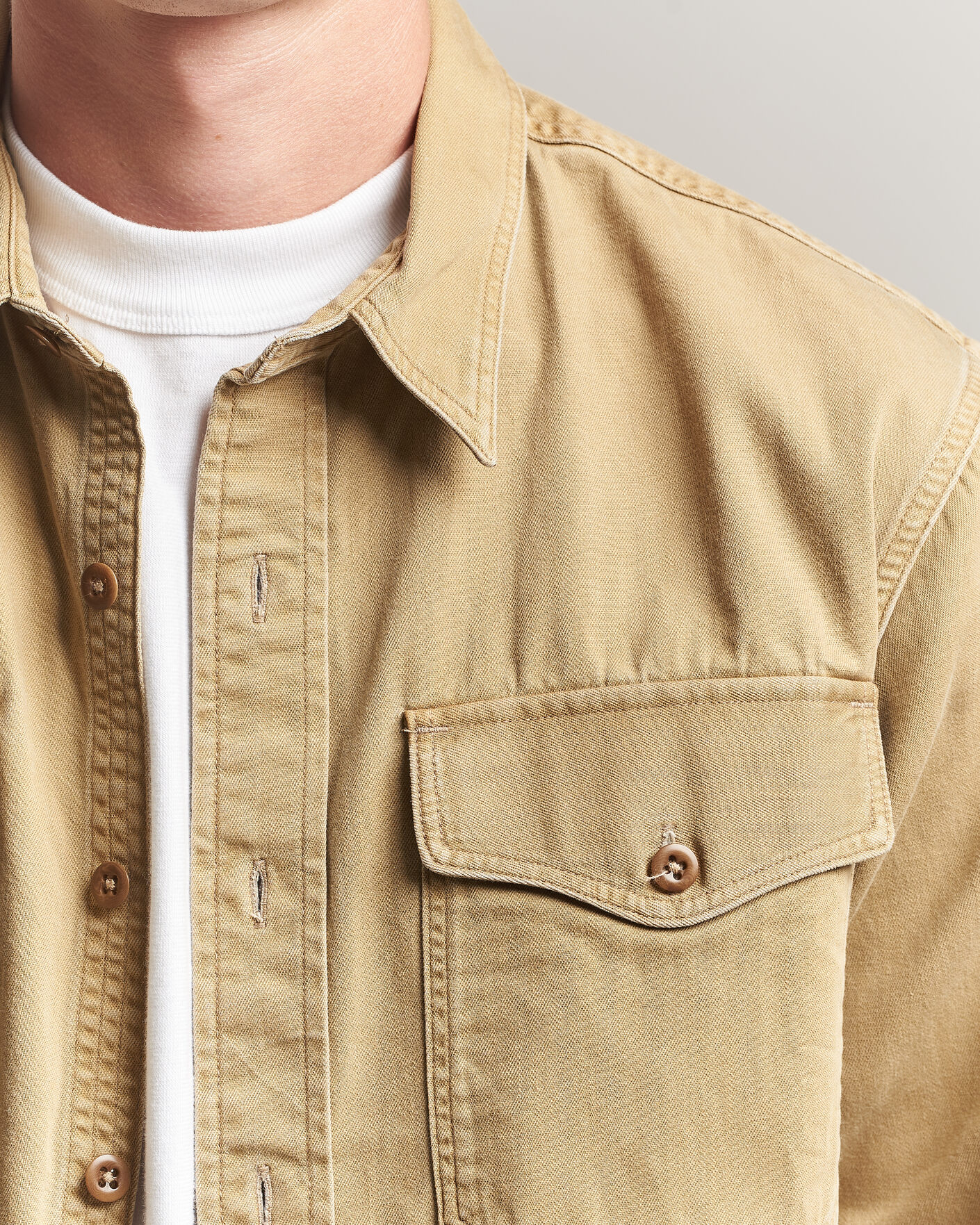 Herren | Hemden | RRL | Officers Shirt Faded Tan