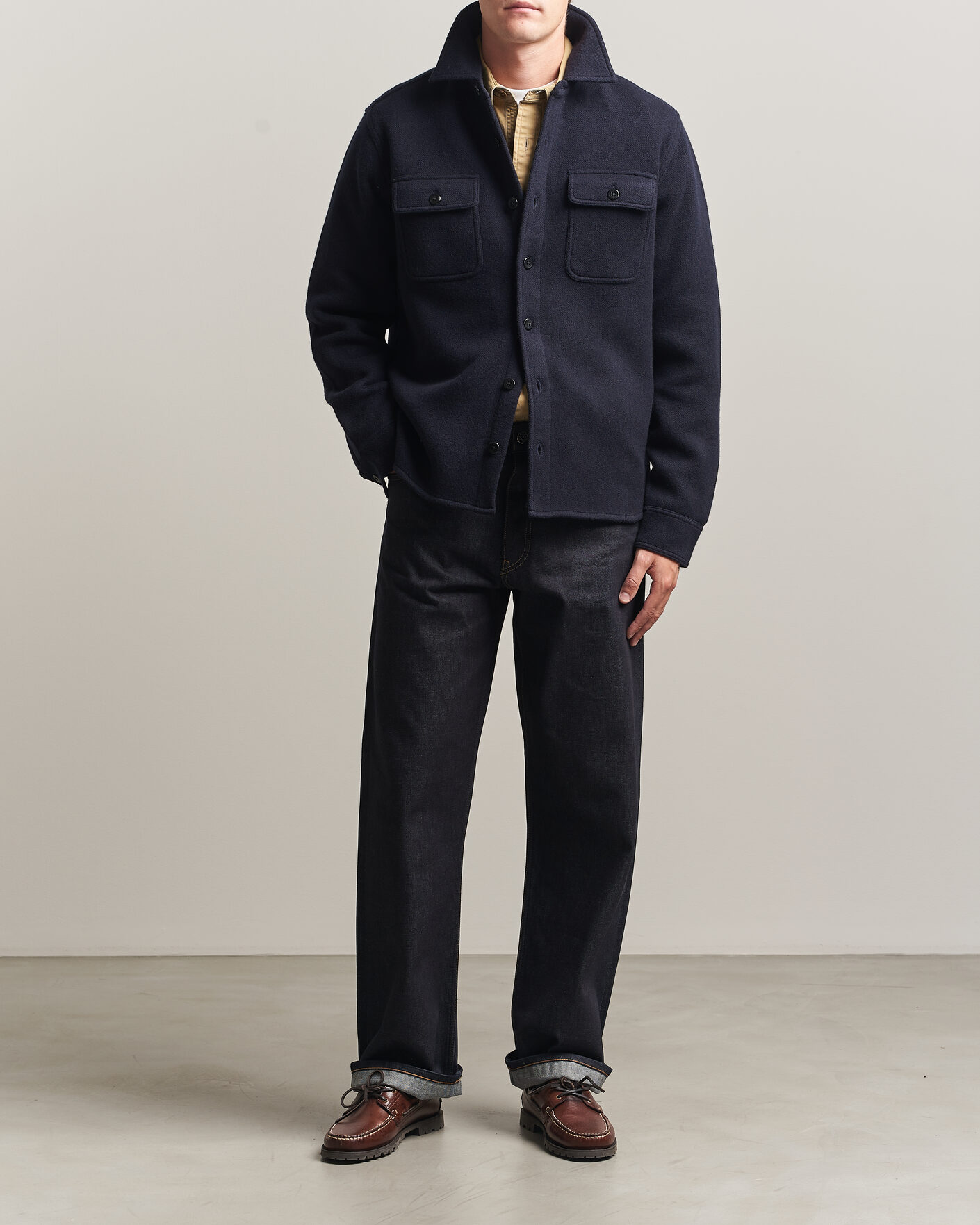 Herren | Hemden | RRL | CPO Cardigan Shirt Navy