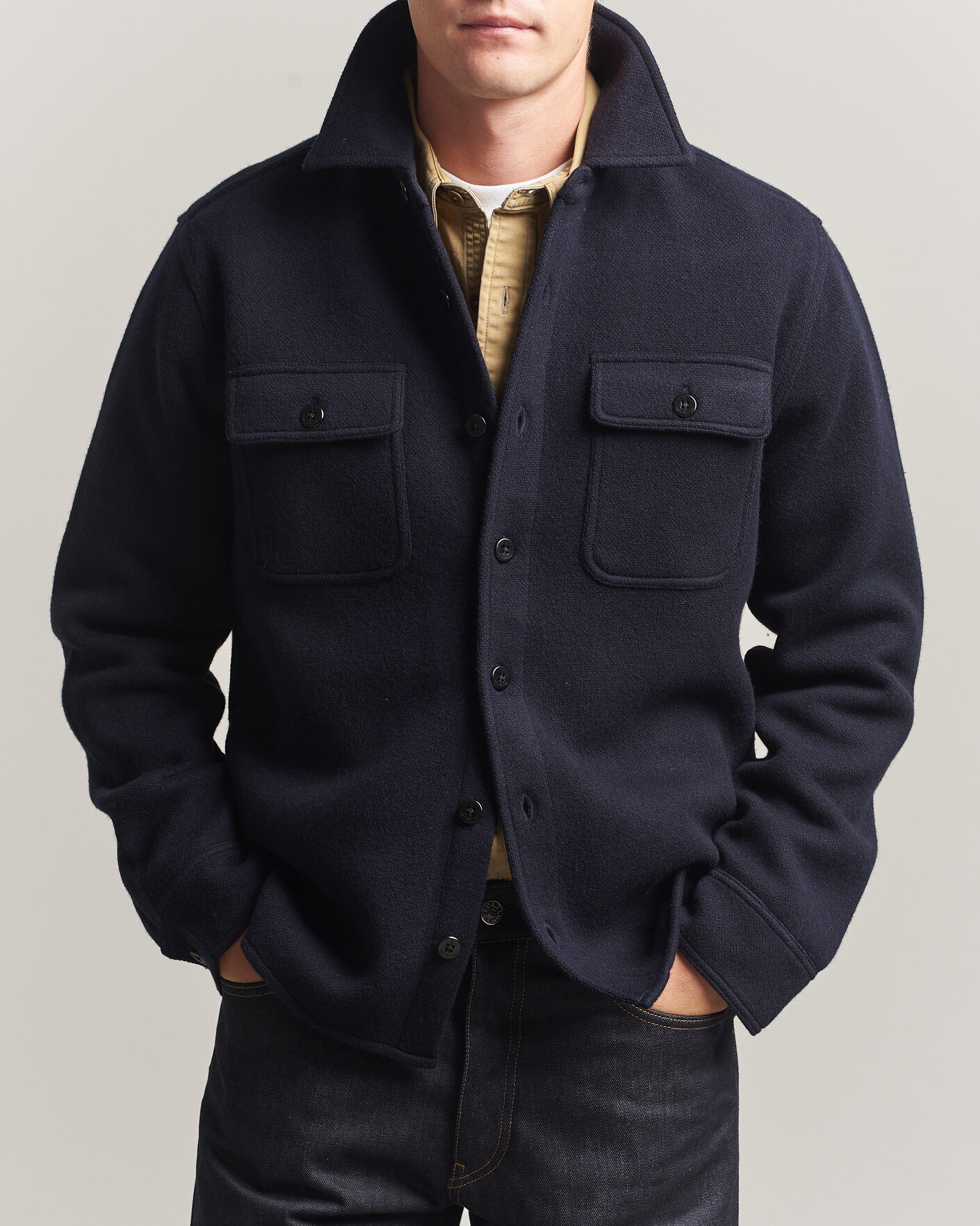 Herren | Hemden | RRL | CPO Cardigan Shirt Navy