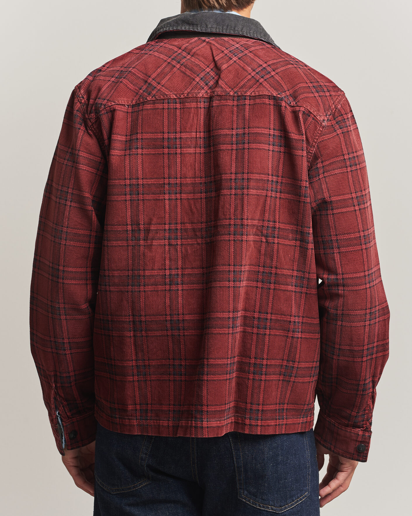 Herren | Jacken | RRL | Corduroy Zip Shirt Jacket Red/Black