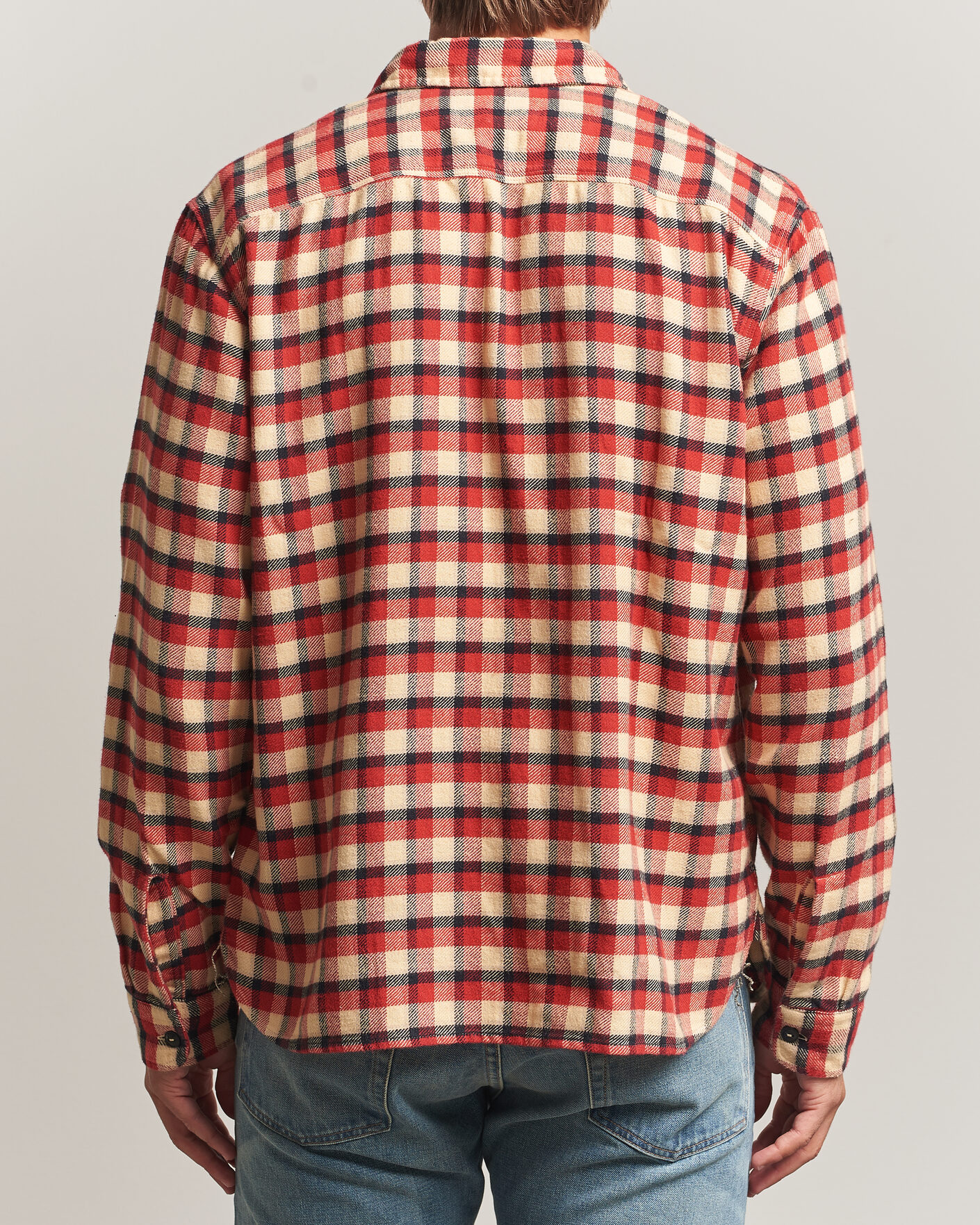 Herren | Hemden | RRL | Plaid Flannel Shirt Red/Cream