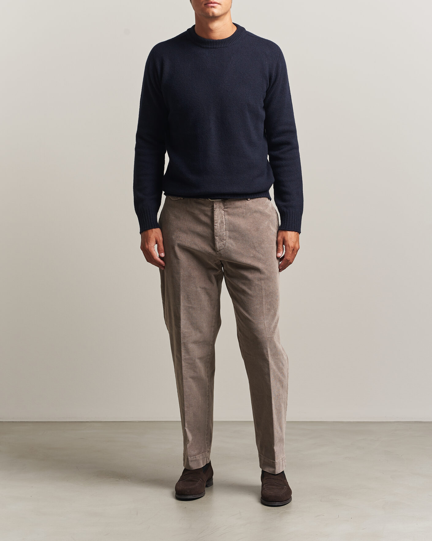 Herren | Pullover | Altea | Wool/Cashmere Crew Neck Pullover Navy