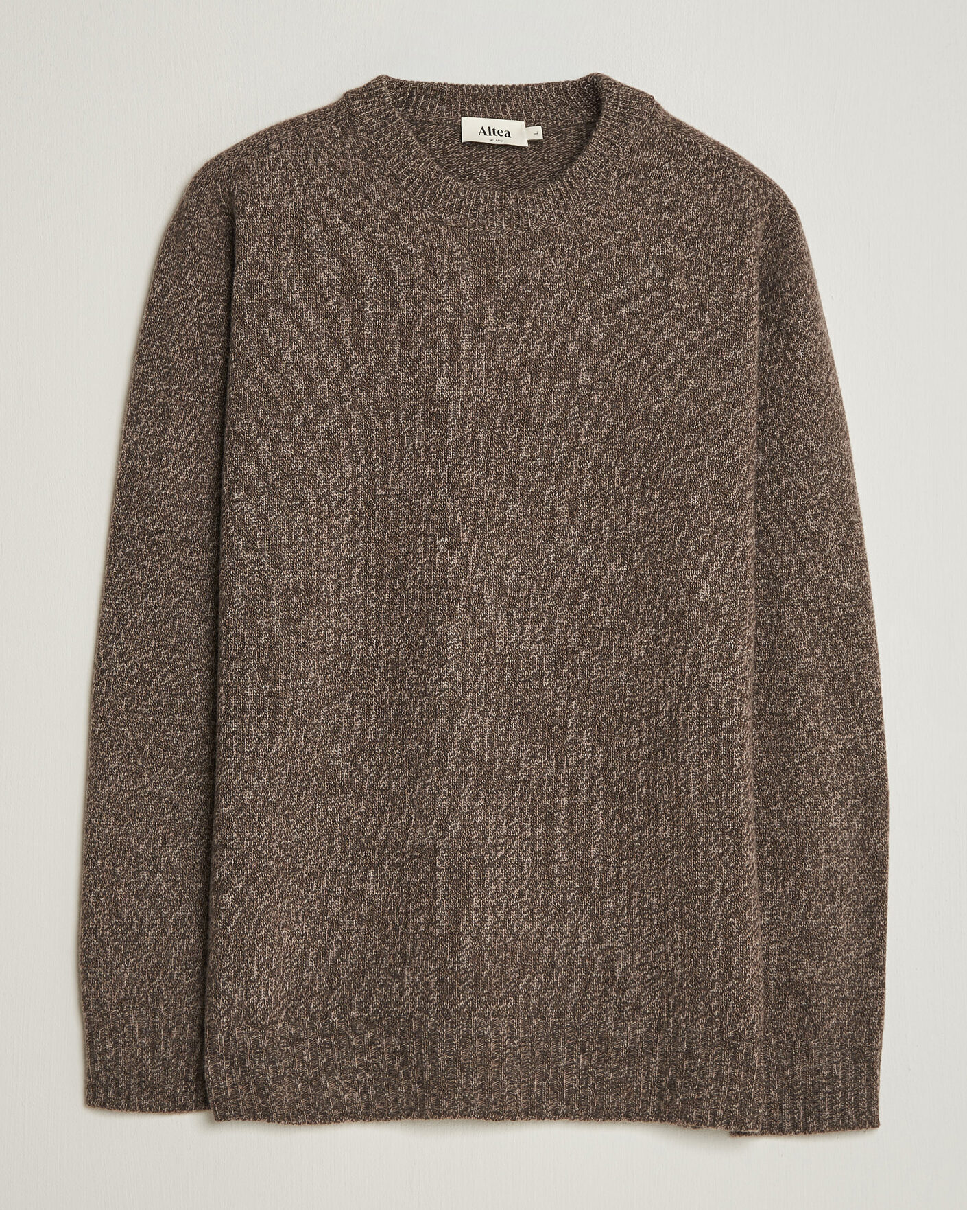 Herren | Pullover | Altea | Wool/Cashmere Crew Neck Pullover Brown Melange