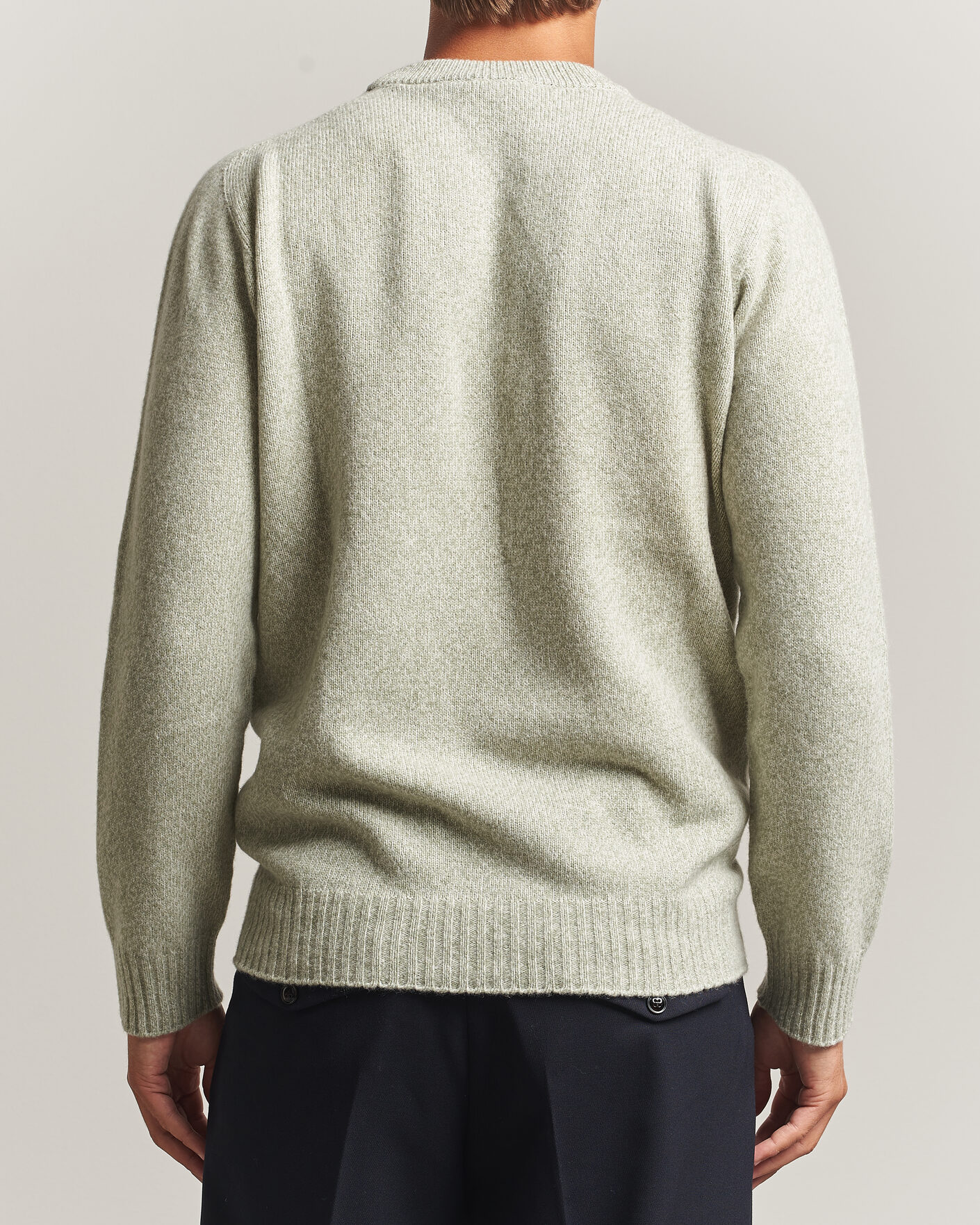 Herren | Pullover | Altea | Wool/Cashmere Crew Neck Pullover Mint Green