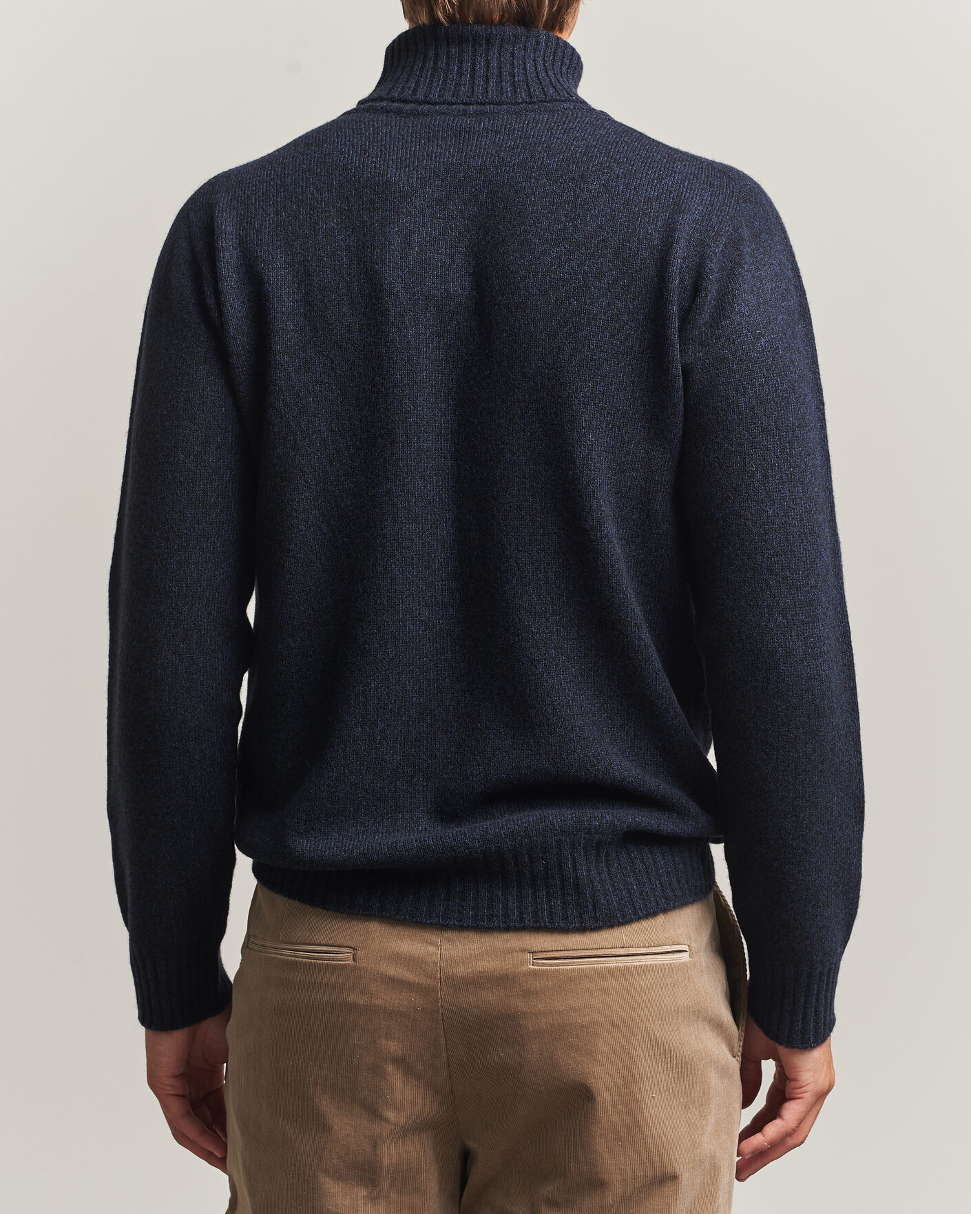 Herren | Pullover | Altea | Wool/Cashmere Rollneck Navy Melange