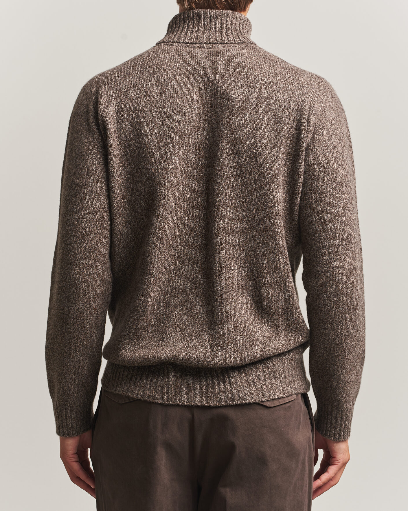 Herren | Pullover | Altea | Wool/Cashmere Rollneck Brown Melange