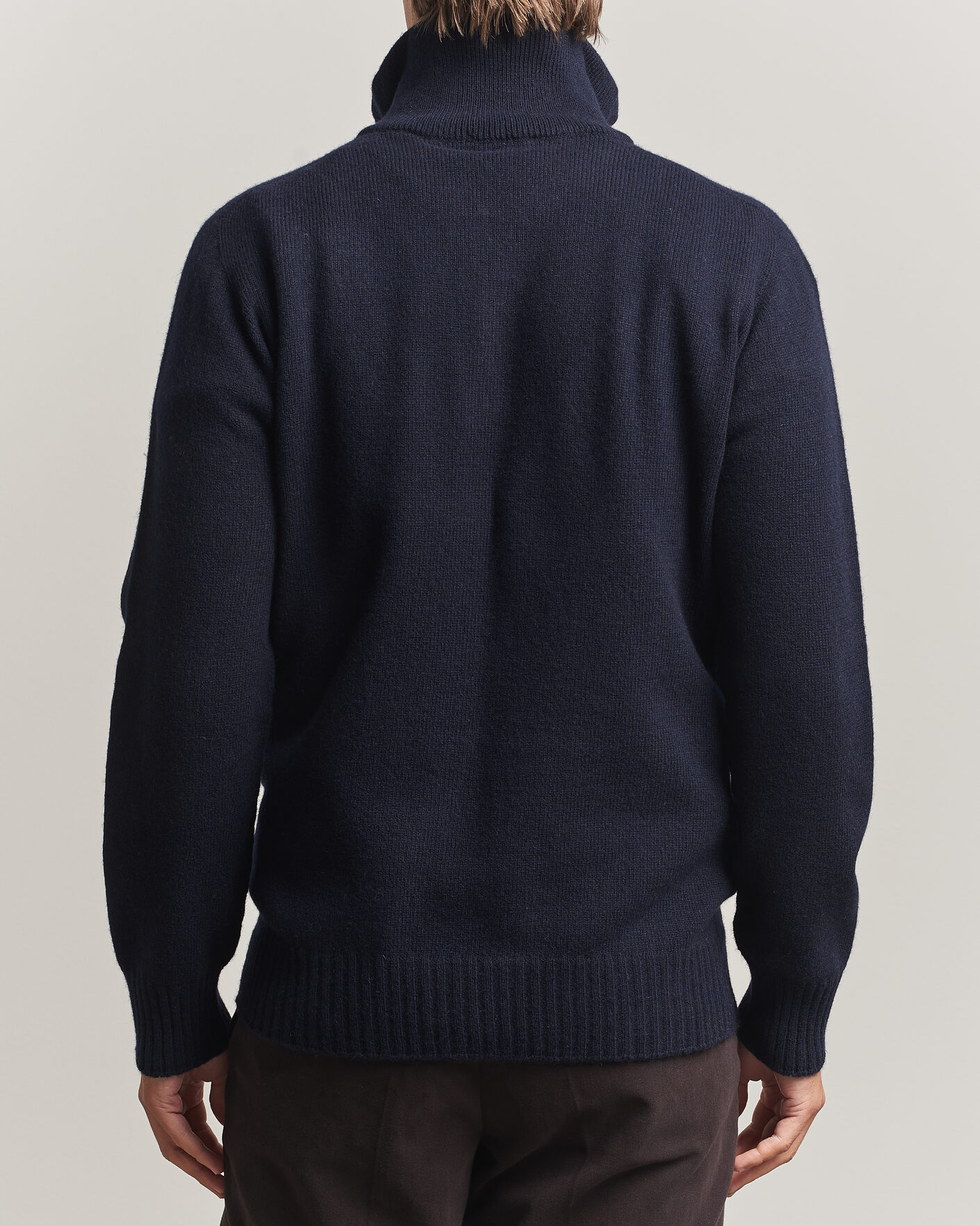 Herren | Pullover | Altea | Wool/Cashmere Half Zip Navy