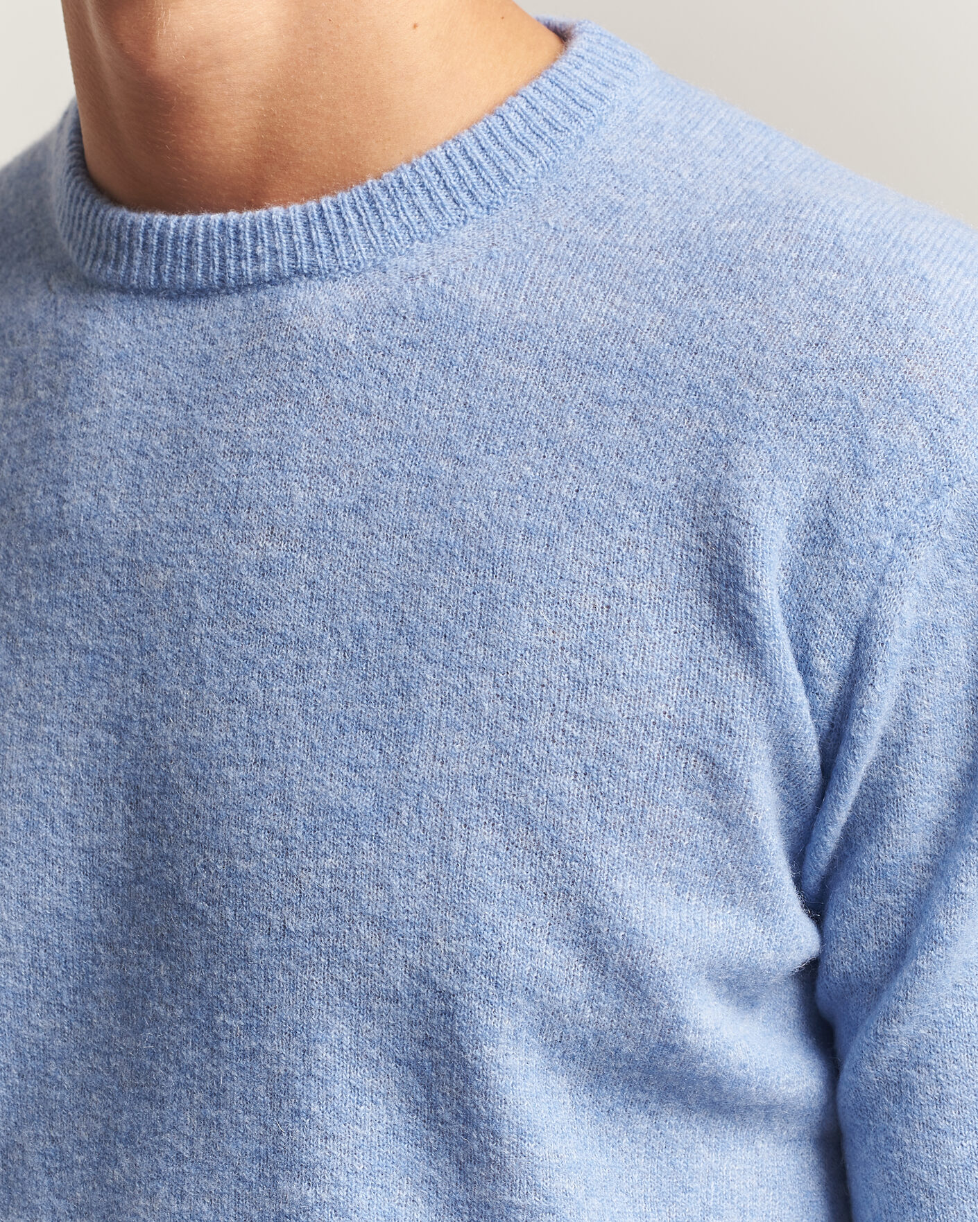 Herren | Pullover | Altea | Cloud Cashmere Blend Sweater Sky Blue