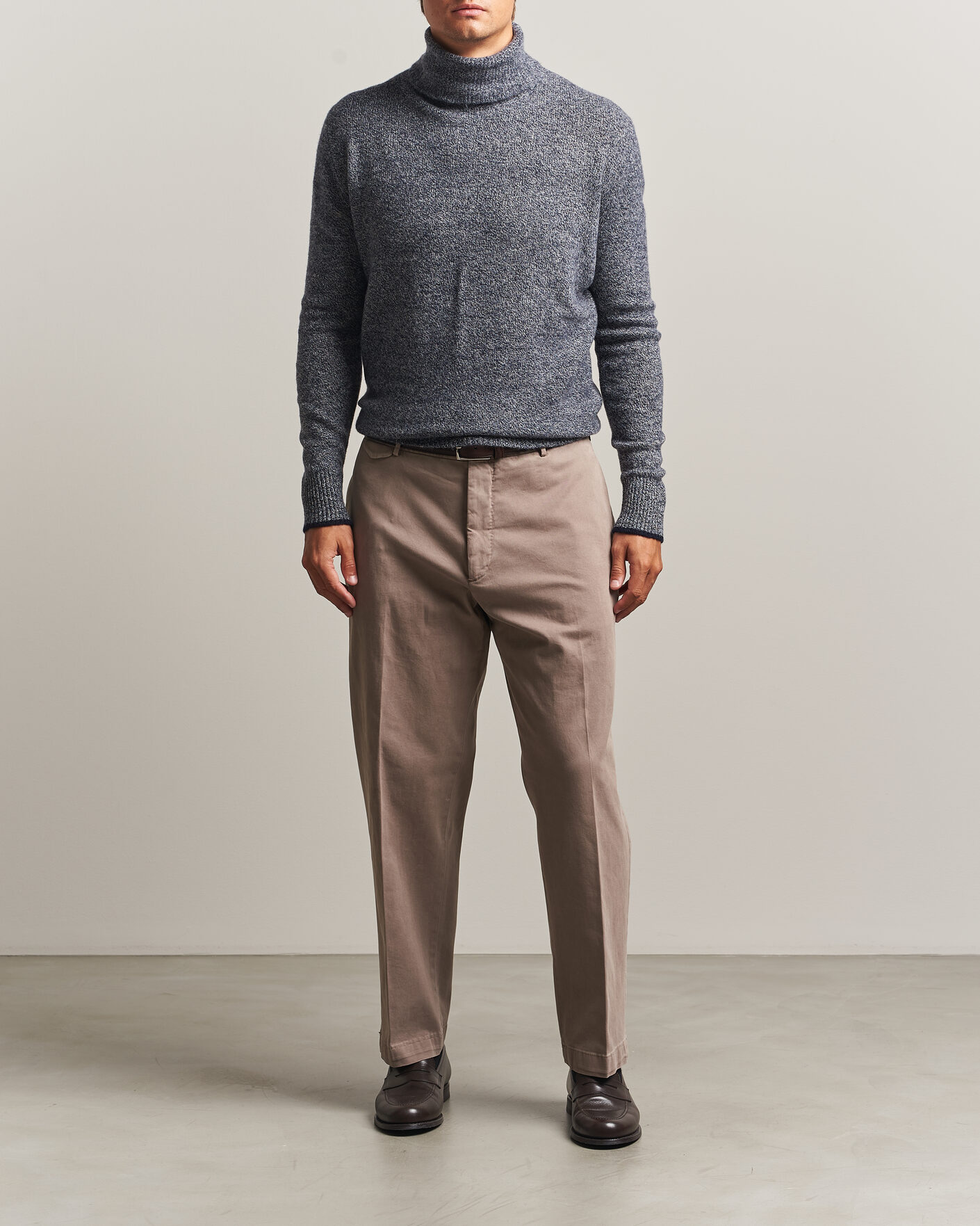Herren | Pullover | Altea | Cloud Cashmere Blend Rollneck Navy Melange