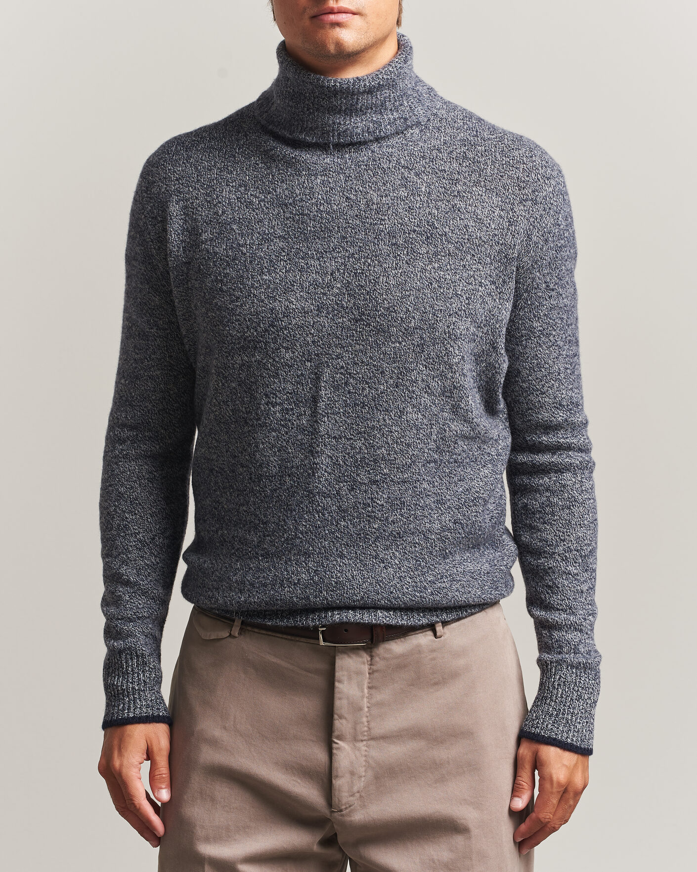 Herren | Pullover | Altea | Cloud Cashmere Blend Rollneck Navy Melange