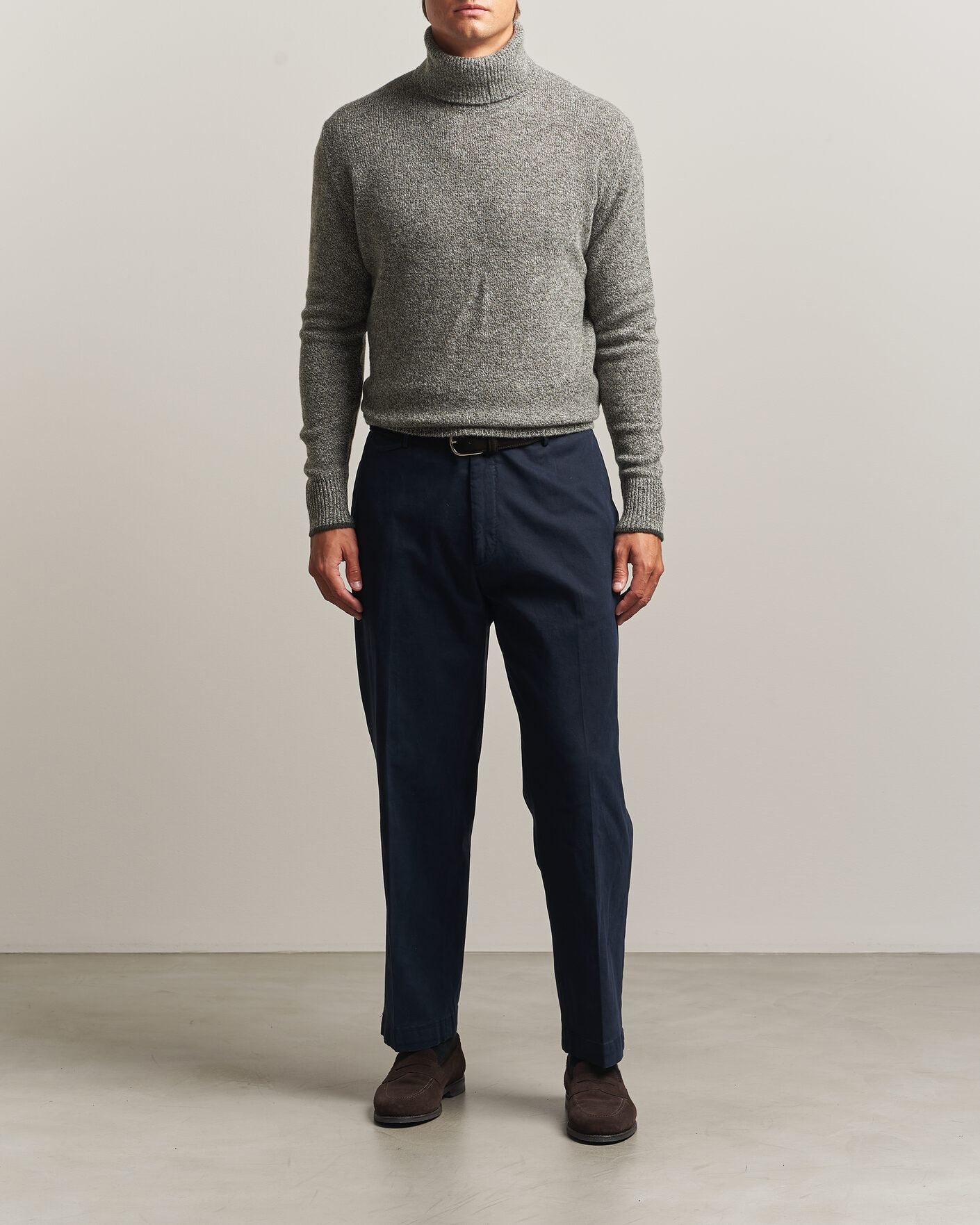 Herren | Pullover | Altea | Cloud Cashmere Blend Rollneck Green Melange