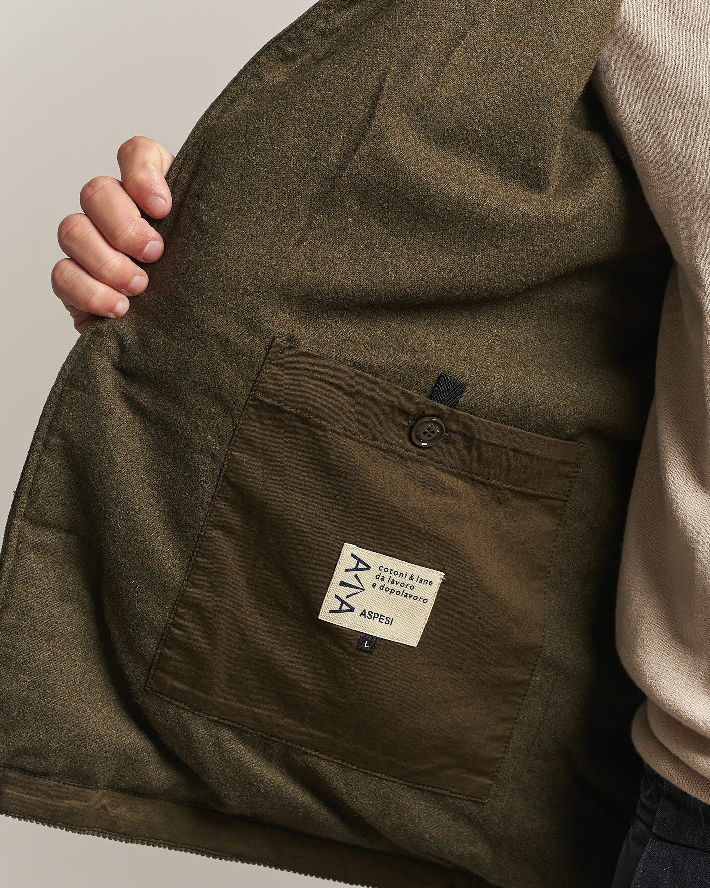 Herren | Jacken | Aspesi | Tigre Corduroy Shirt Jacket Military