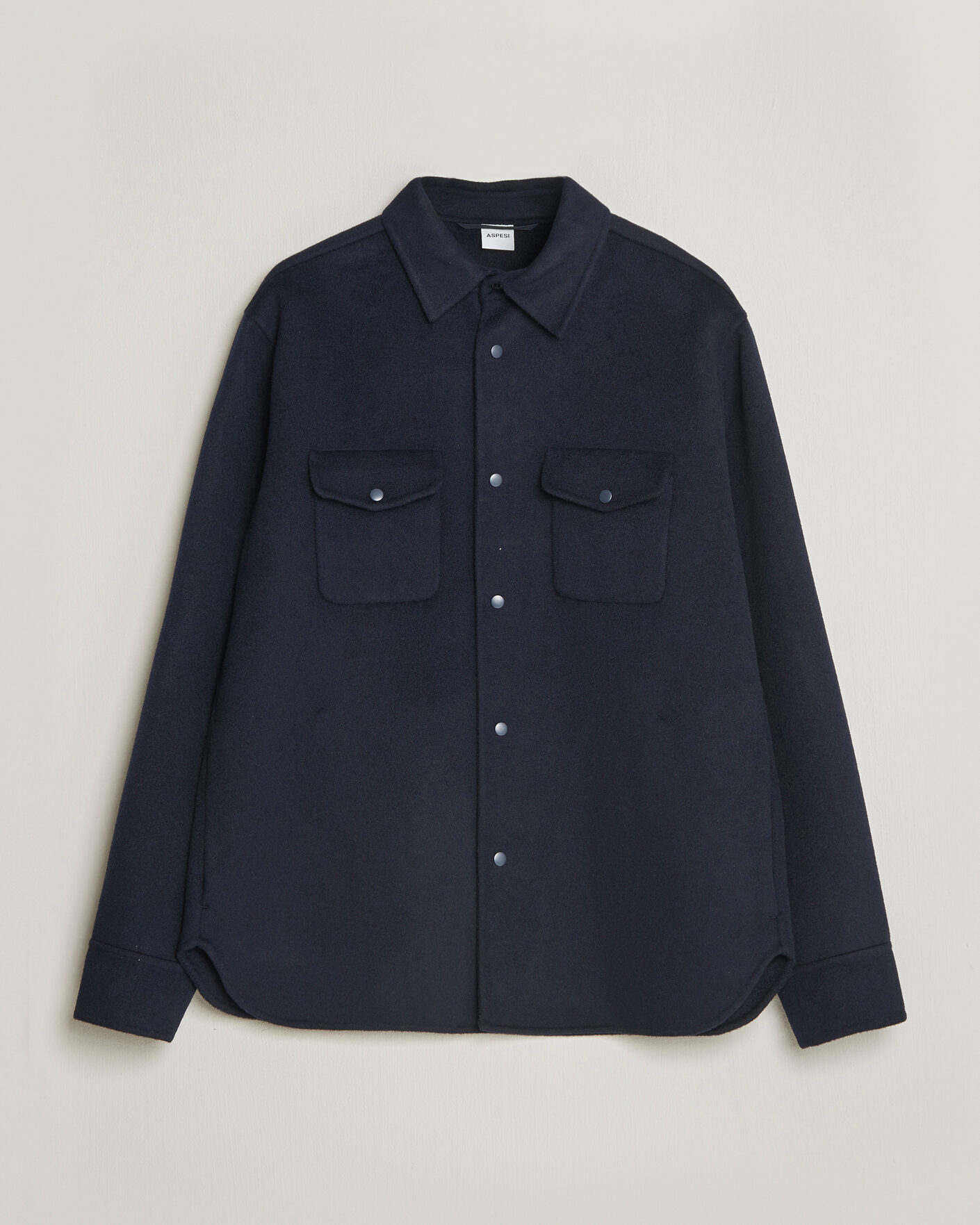 Herren | Jacken | Aspesi | Double Wool Shirt Jacket Navy
