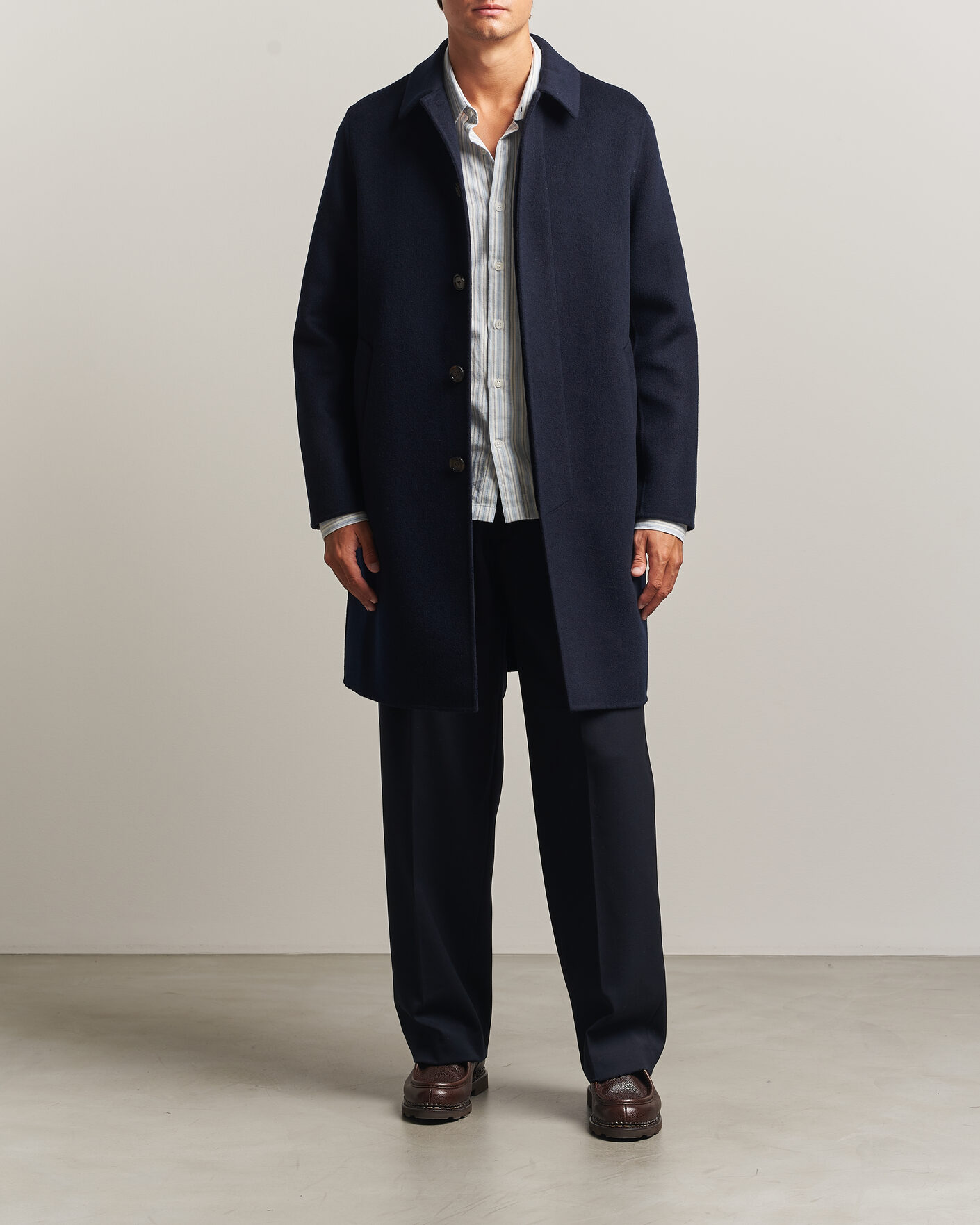 Herren | Jacken | Aspesi | Double Wool Coat Navy