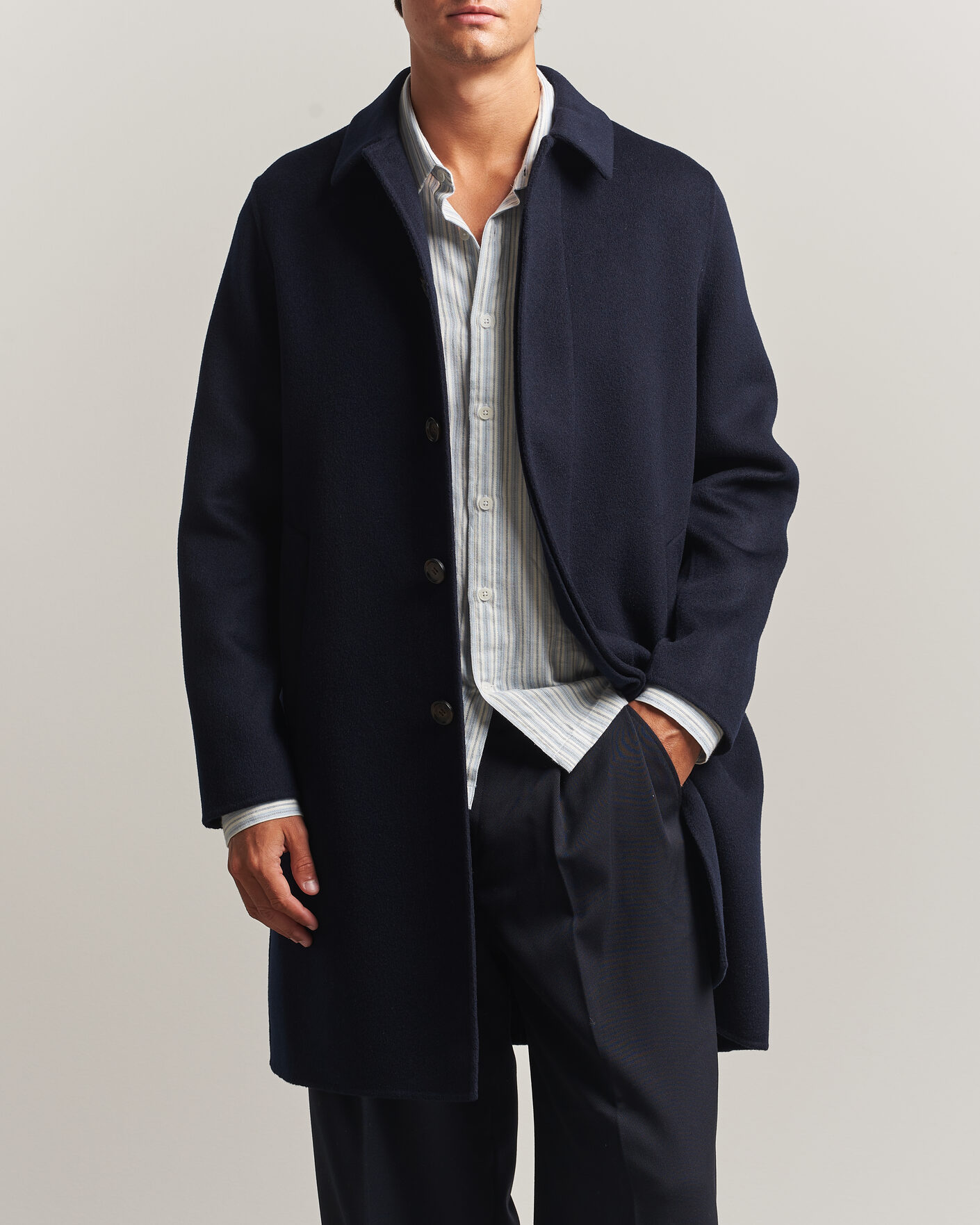 Herren | Jacken | Aspesi | Double Wool Coat Navy