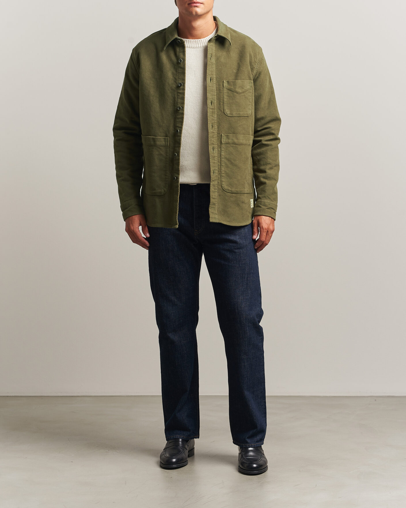 Herren | Hemden | Aspesi | Moleskine Utility Shirt Military