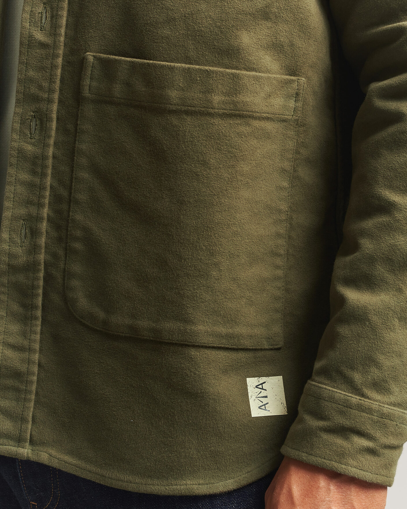 Herren | Hemden | Aspesi | Moleskine Utility Shirt Military