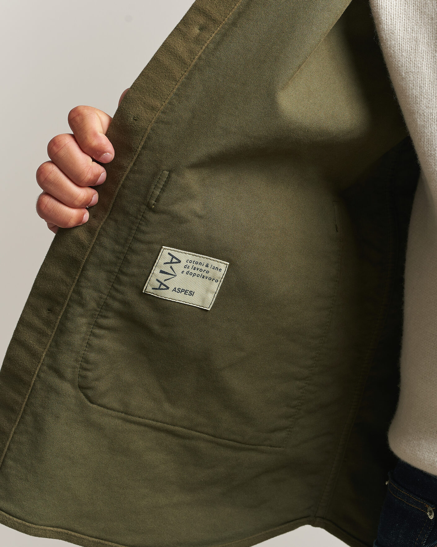 Herren | Hemden | Aspesi | Moleskine Utility Shirt Military