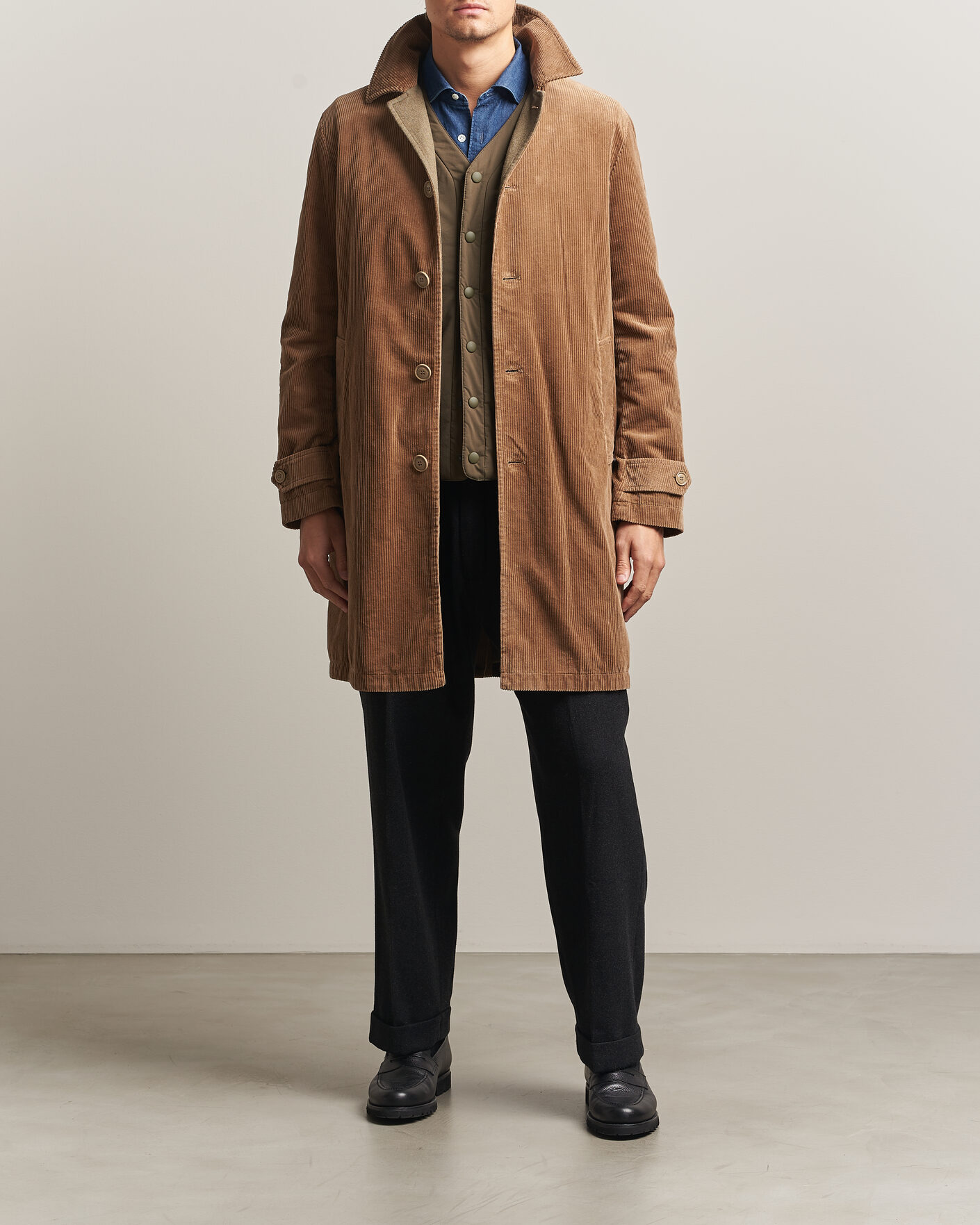 Herren | Jacken | Aspesi | Corduroy Raglan Coat Beige