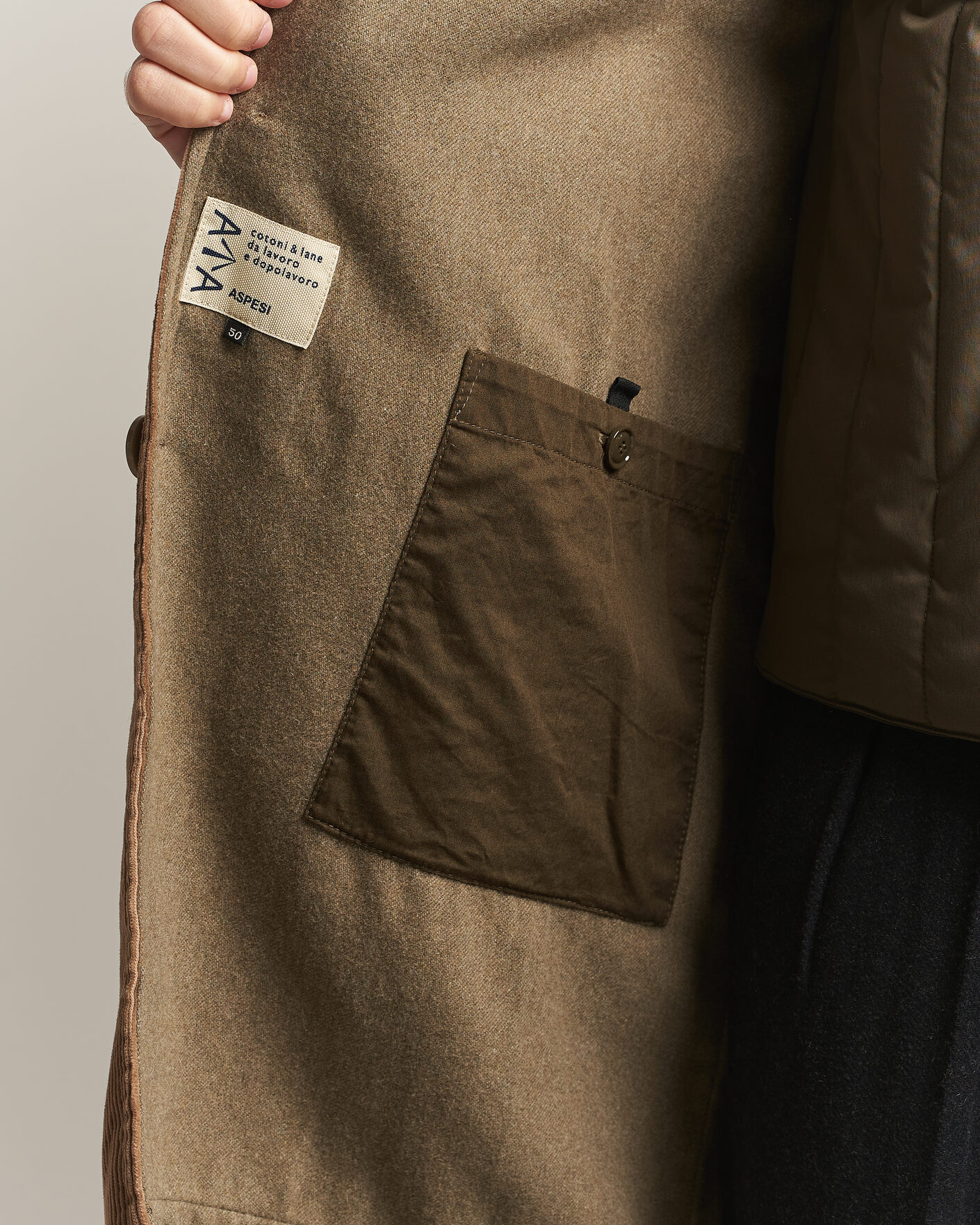 Herren | Jacken | Aspesi | Corduroy Raglan Coat Beige