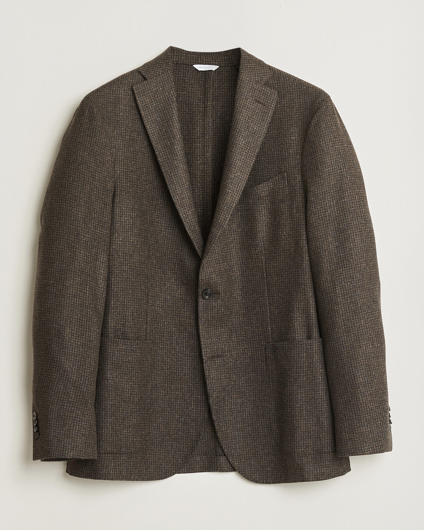 Herren | Sakkos | Boglioli | K Jacket Wool Houndstooth Blazer Dark Brown