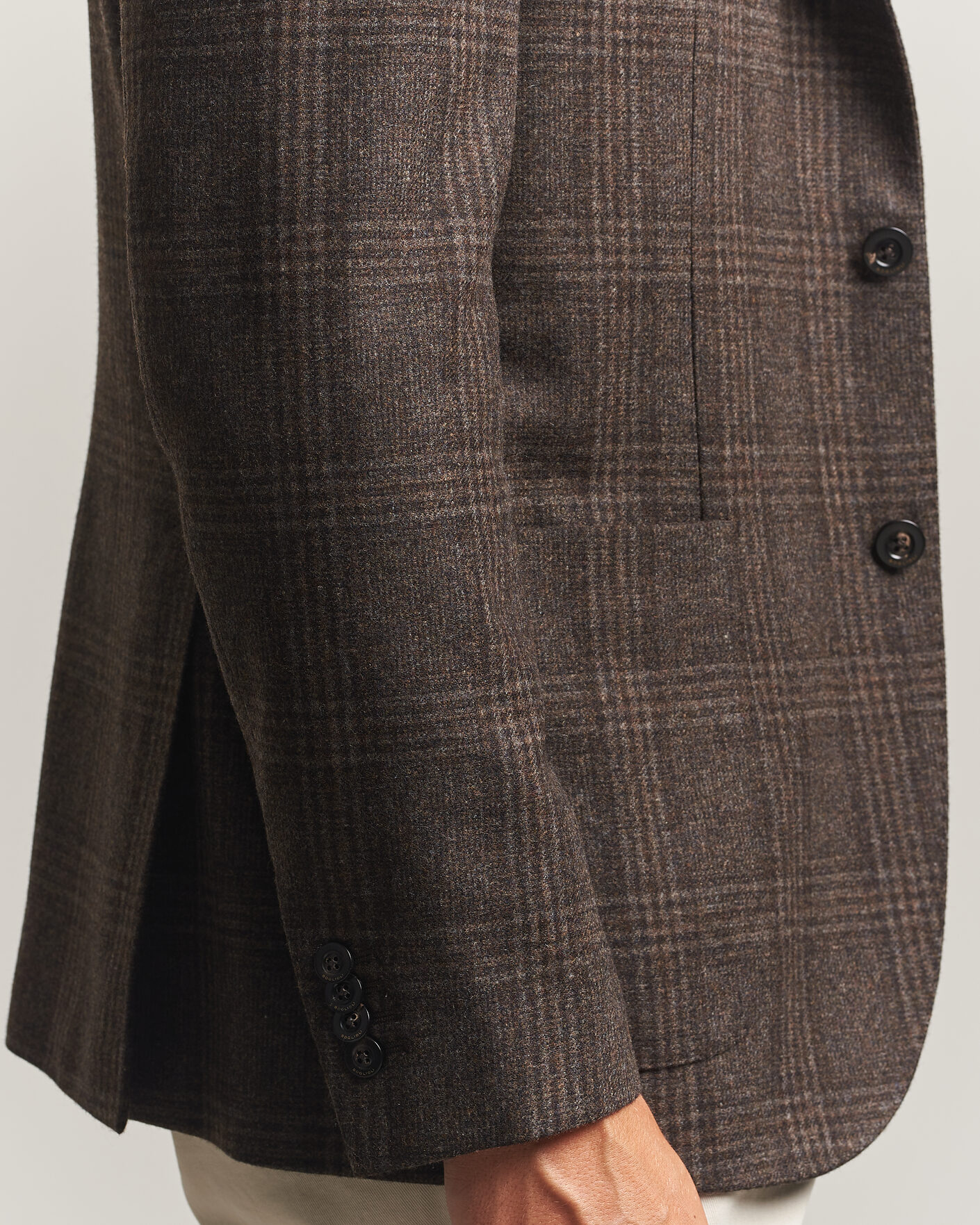 Herren | Sakkos | Boglioli | K Jacket Wool Check Blazer Dark Brown