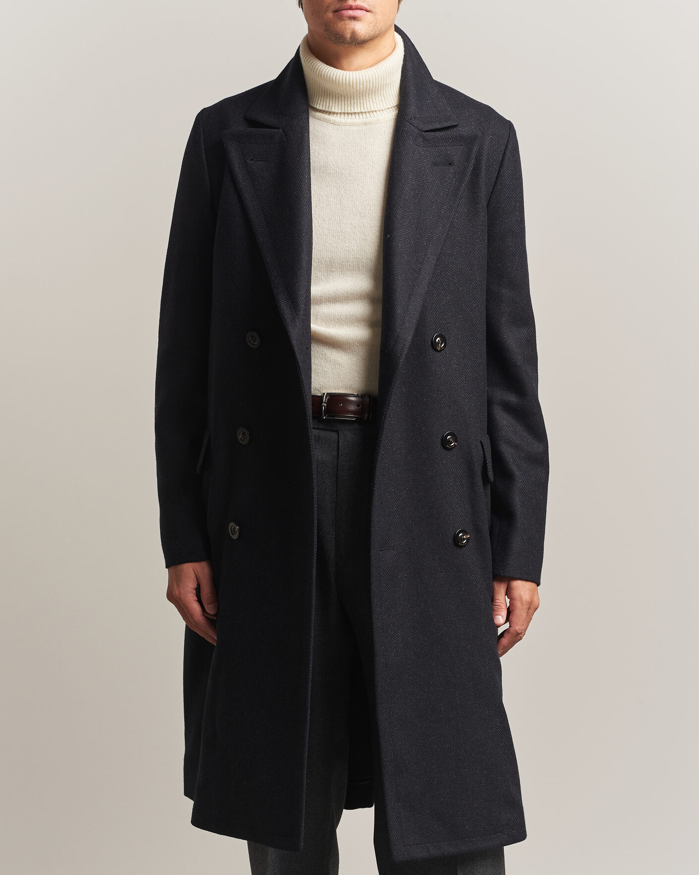 Herren | Jacken | Boglioli | Double Breasted Wool Coat Navy