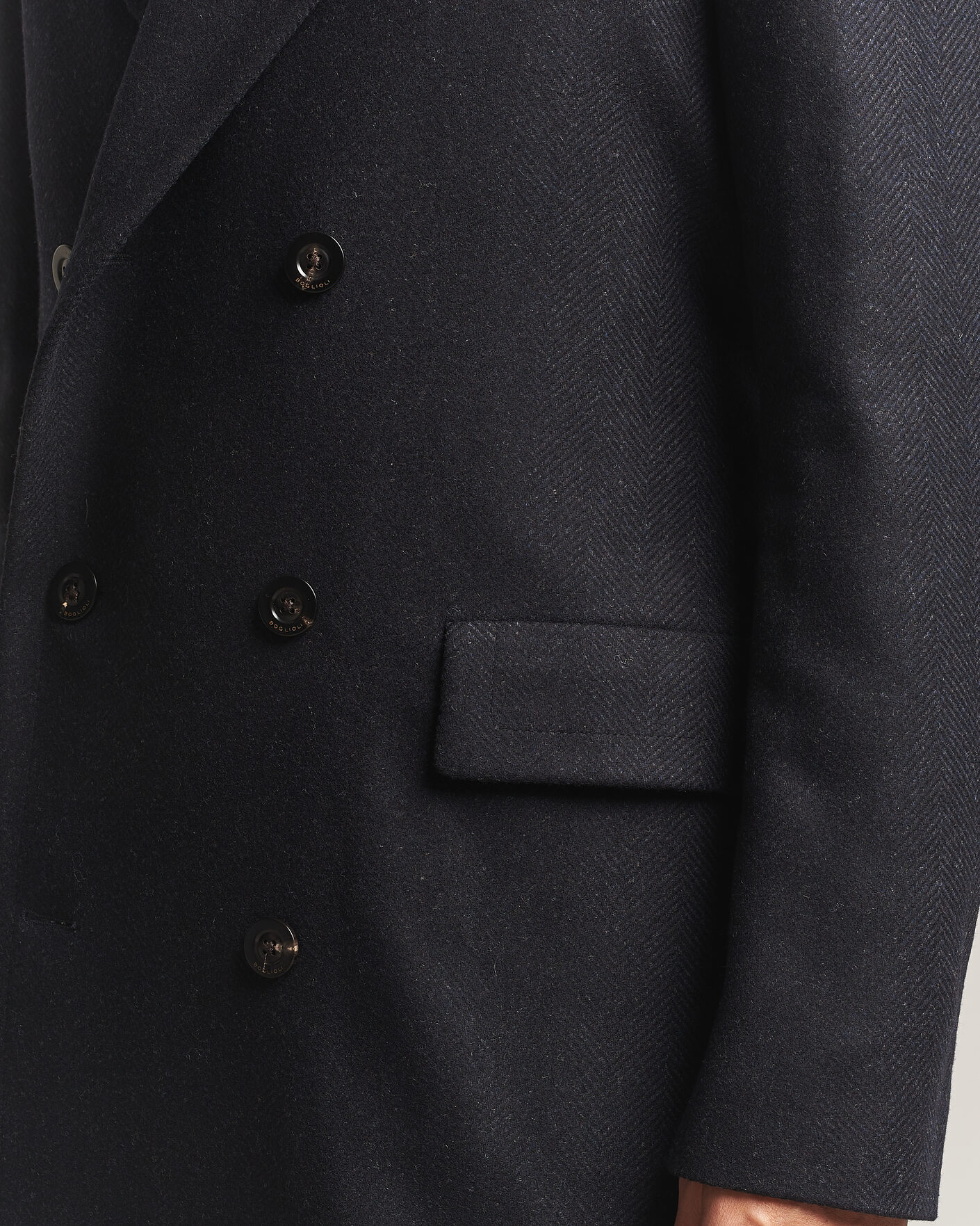 Herren | Jacken | Boglioli | Double Breasted Wool Coat Navy