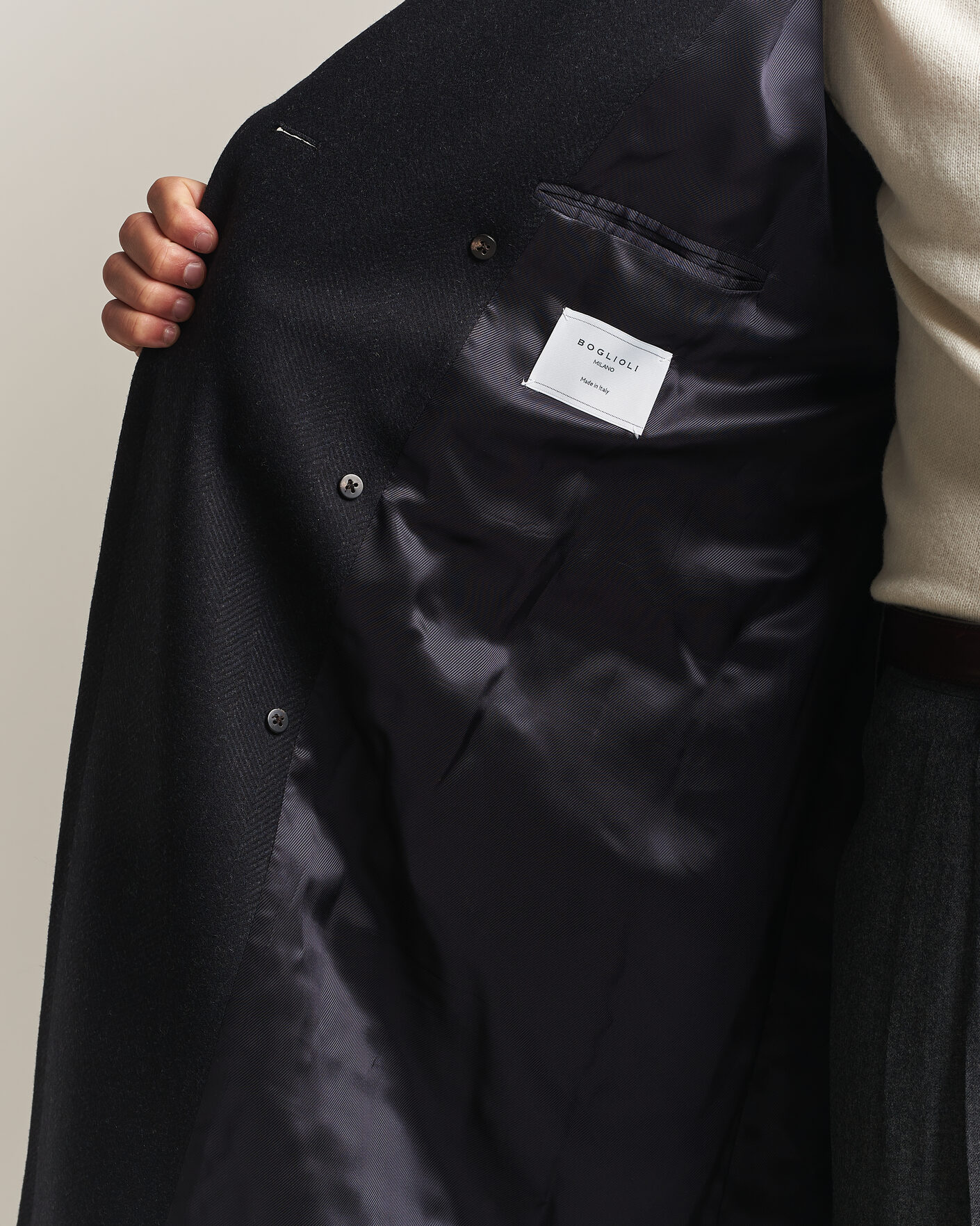Herren | Jacken | Boglioli | Double Breasted Wool Coat Navy