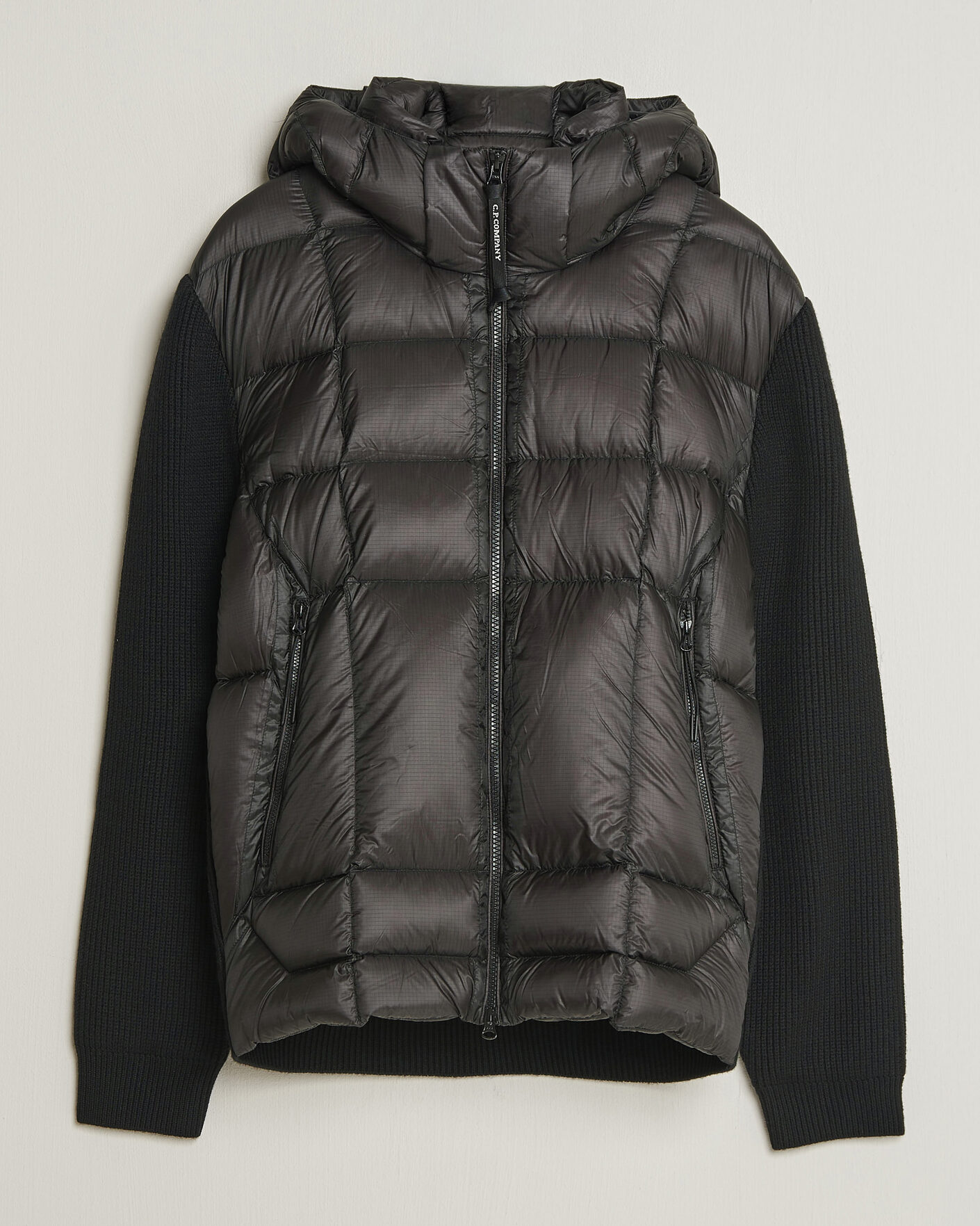 Herren | Jacken | C.P. Company | Merino Wool Padded Hybrid Hood Jacket Black