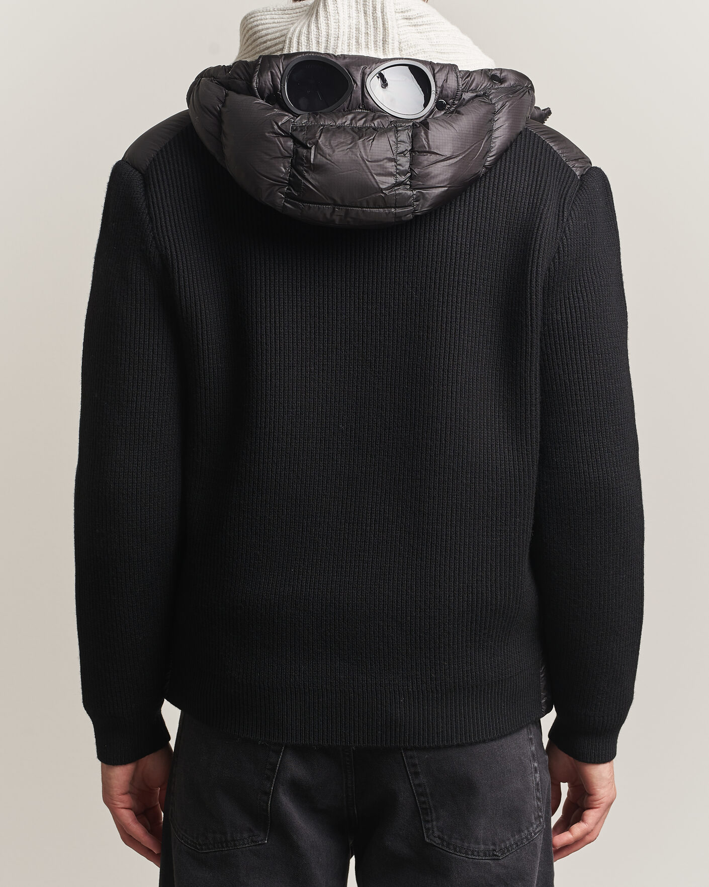 Herren | Jacken | C.P. Company | Merino Wool Padded Hybrid Hood Jacket Black