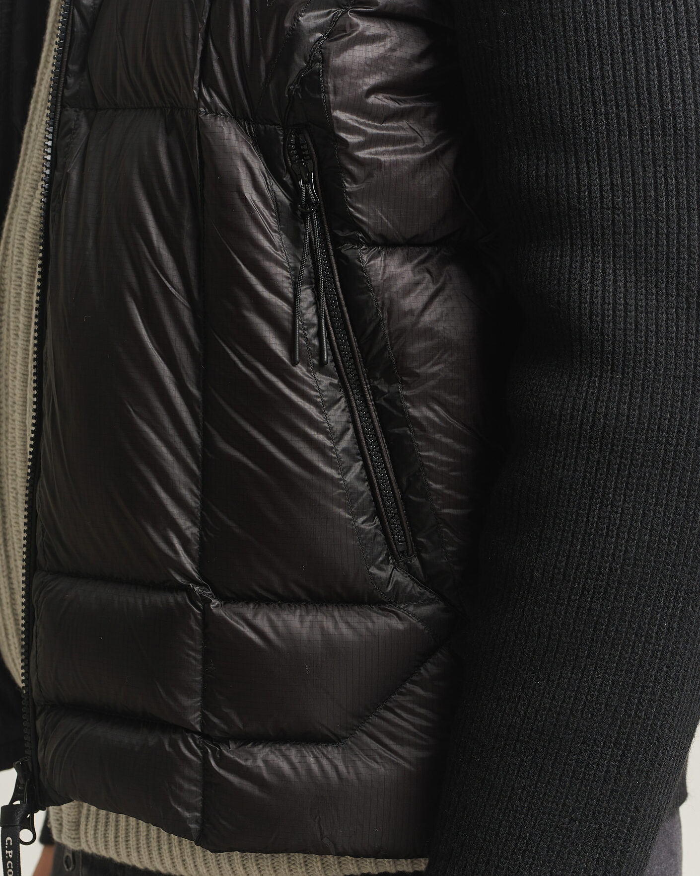Herren | Jacken | C.P. Company | Merino Wool Padded Hybrid Hood Jacket Black
