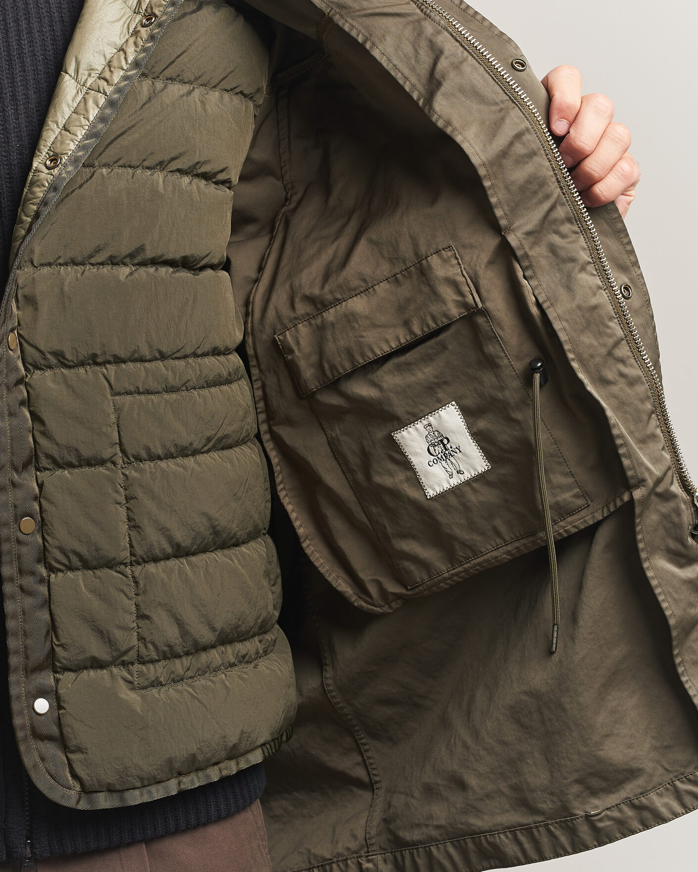 Herren | Jacken | C.P. Company | Micro Kei 2 in 1 Nylon Parka Olive