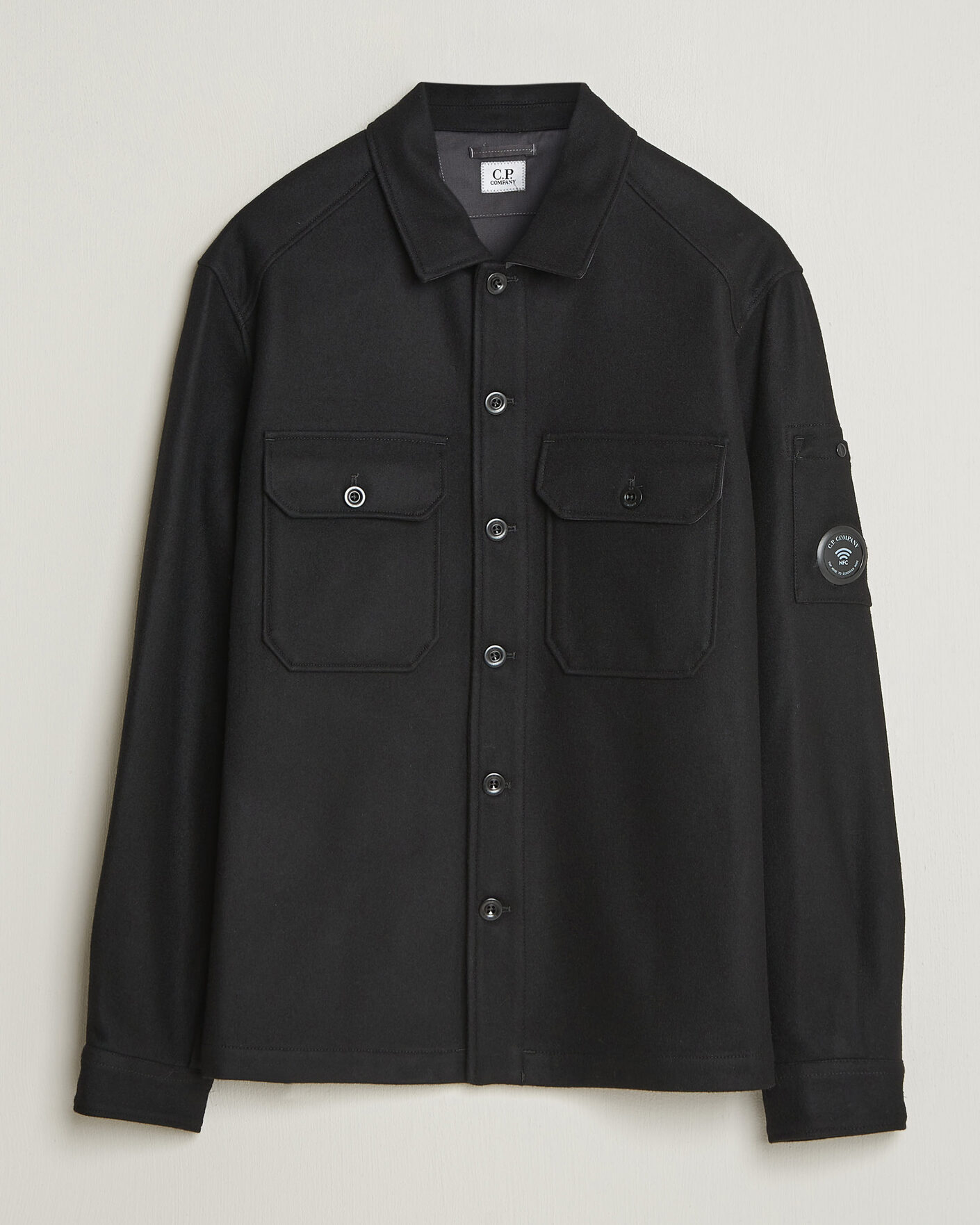 Herren | Jacken | C.P. Company | Felted Wool Overshirt Black