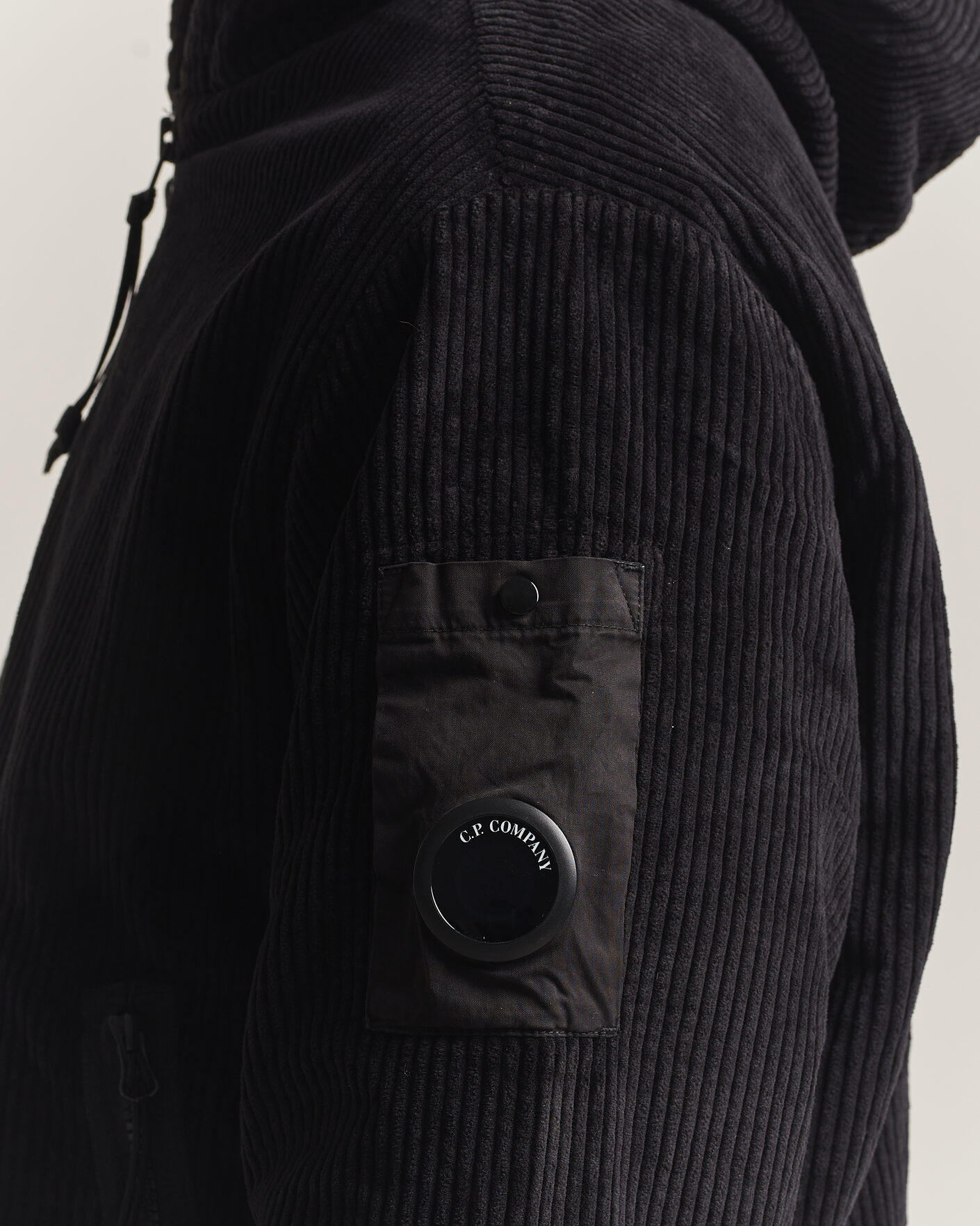 Herren | Jacken | C.P. Company | Light Padded Hood Corduroy Jacket Black