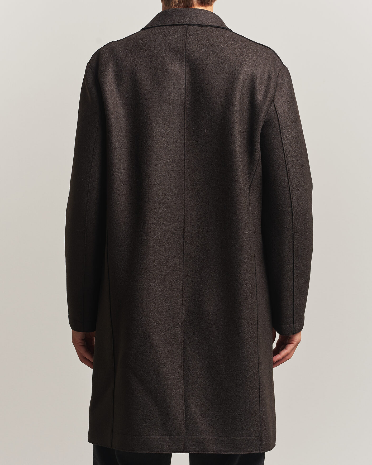 Herren | Jacken | Harris Wharf London | Pressed Wool Mac Coat Dark Brown