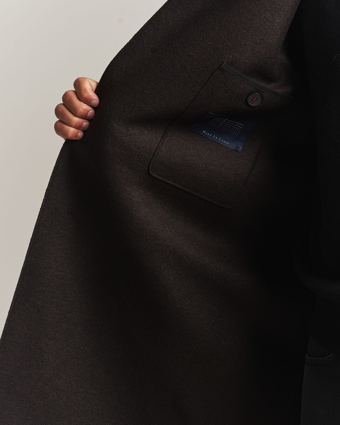 Herren | Jacken | Harris Wharf London | Pressed Wool Mac Coat Dark Brown