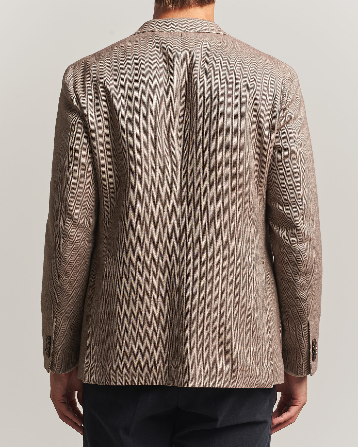 Herren | Sakkos | Caruso | Aida Herringbone Cotton Flannel Blazer Beige