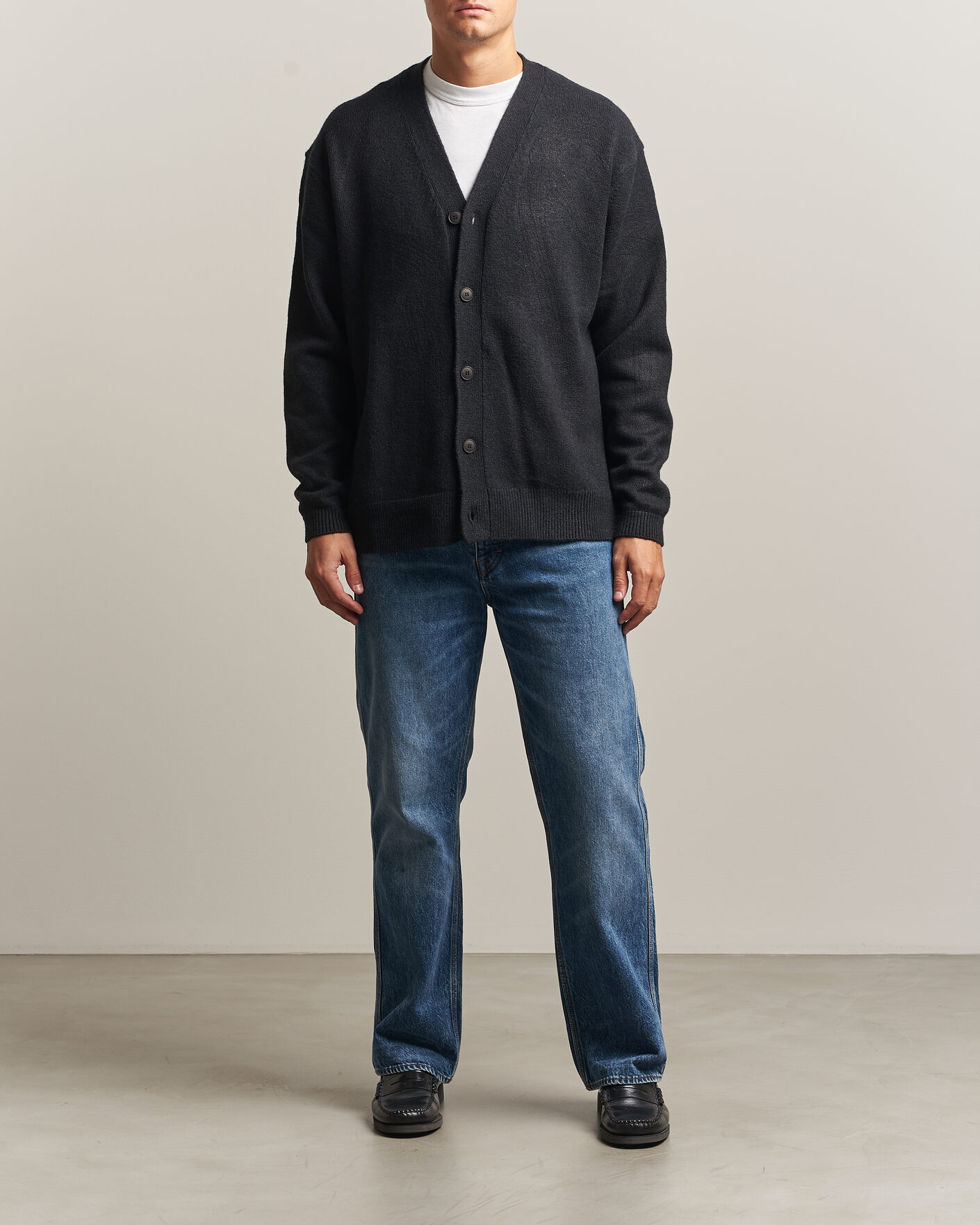 Herren | Pullover | KnowledgeCotton Apparel | Knitted Cardigan Black