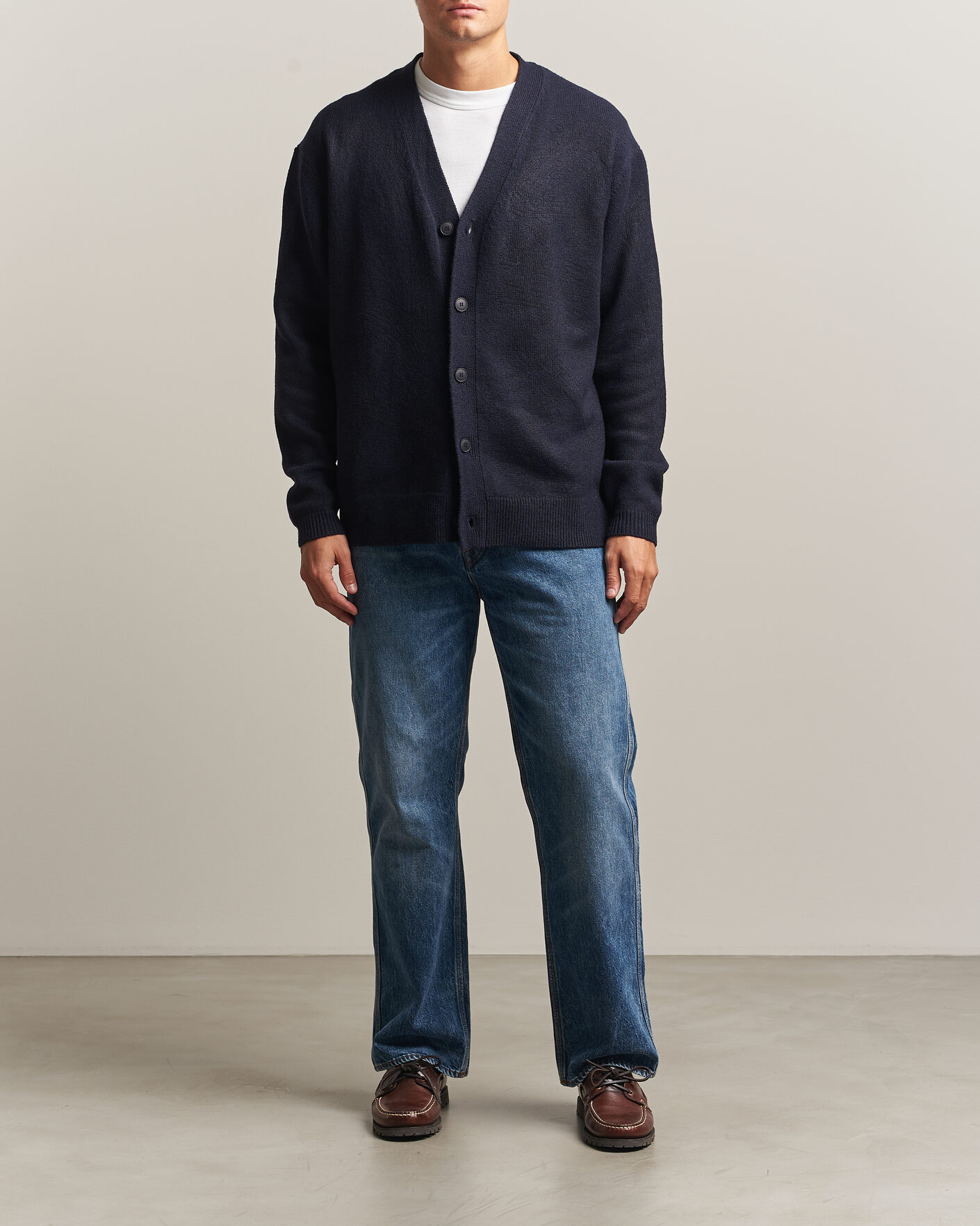 Herren | Pullover | KnowledgeCotton Apparel | Knitted Cardigan Night Sky