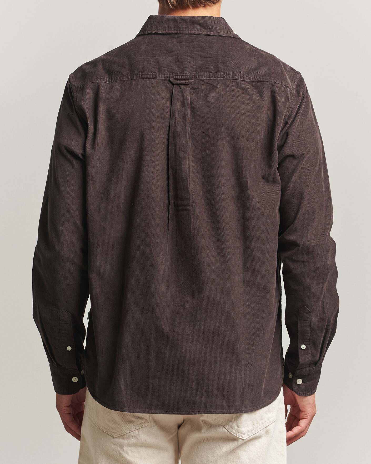 Herren | Hemden | KnowledgeCotton Apparel | Regular Fit Cord Shirt Chocolate