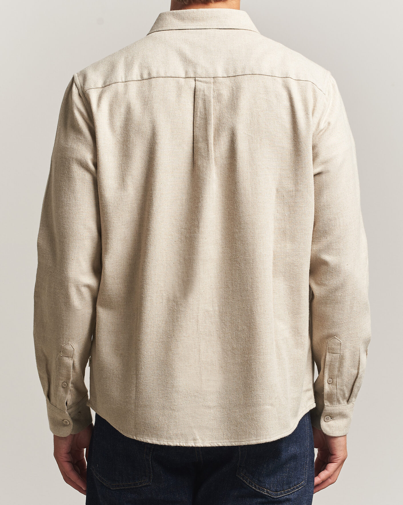 Herren | Hemden | KnowledgeCotton Apparel | Regular Fit Melange Flannel Shirt Feather Grey