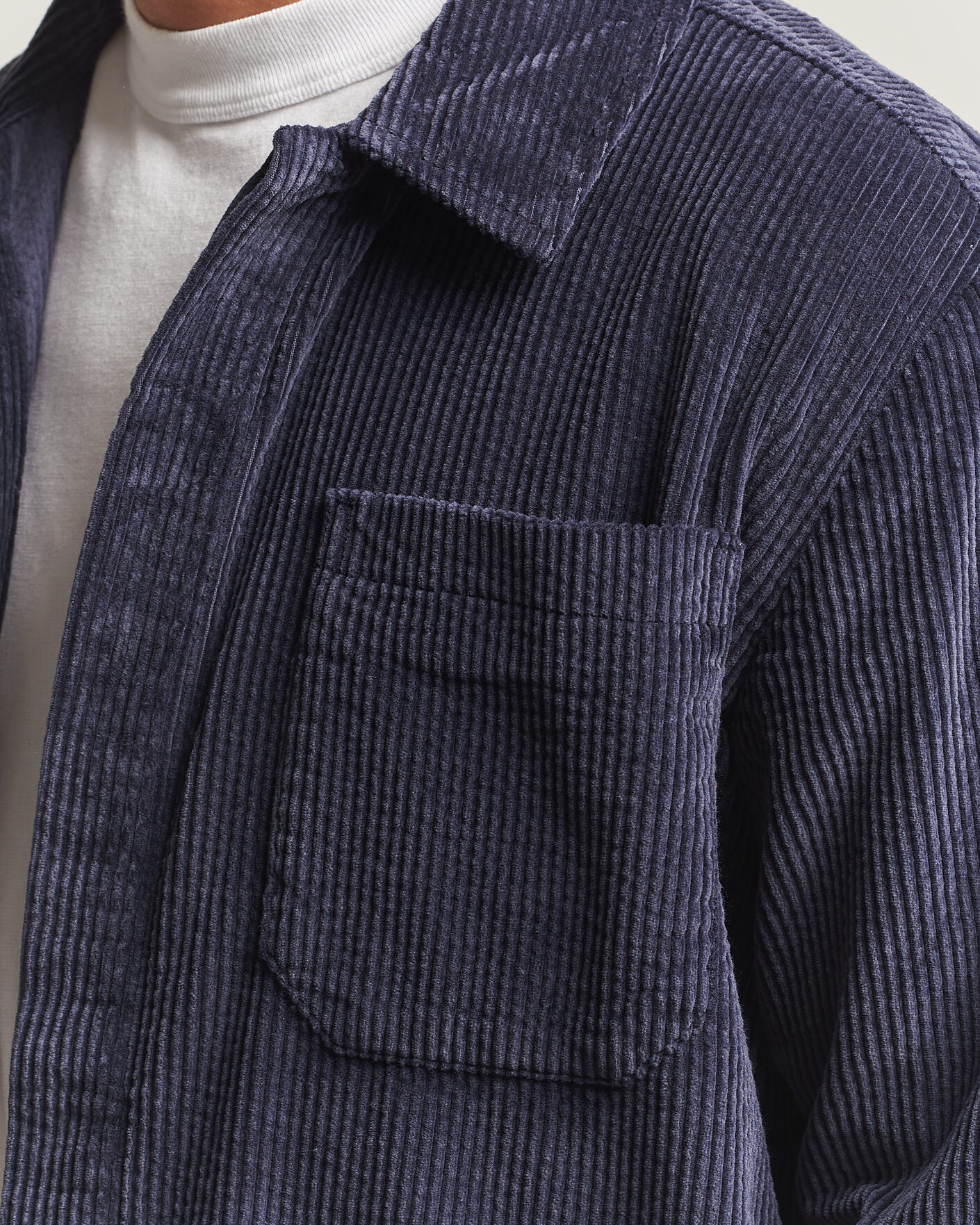 Herren | Hemden | KnowledgeCotton Apparel | Cotton Corduroy Overshirt Night Sky