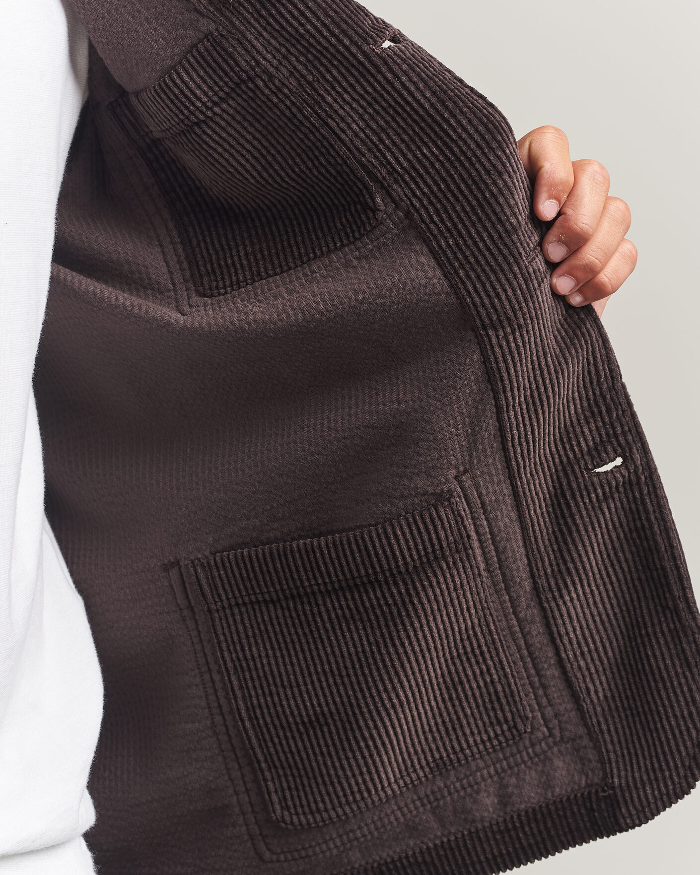 Herren | Sakkos | KnowledgeCotton Apparel | Cotton Corduroy Blazer Chocolate