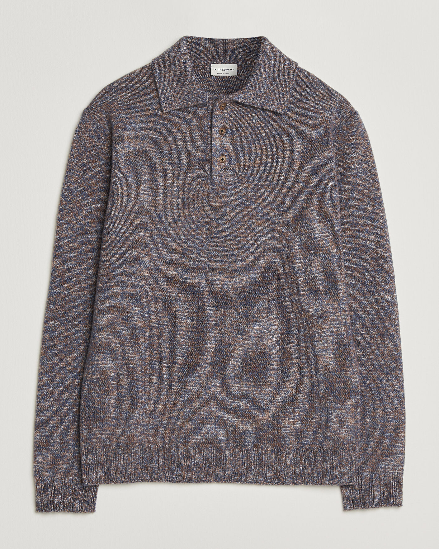 Herren | Pullover | Morgano | Wool/Cashmere Knitted Polo Blue