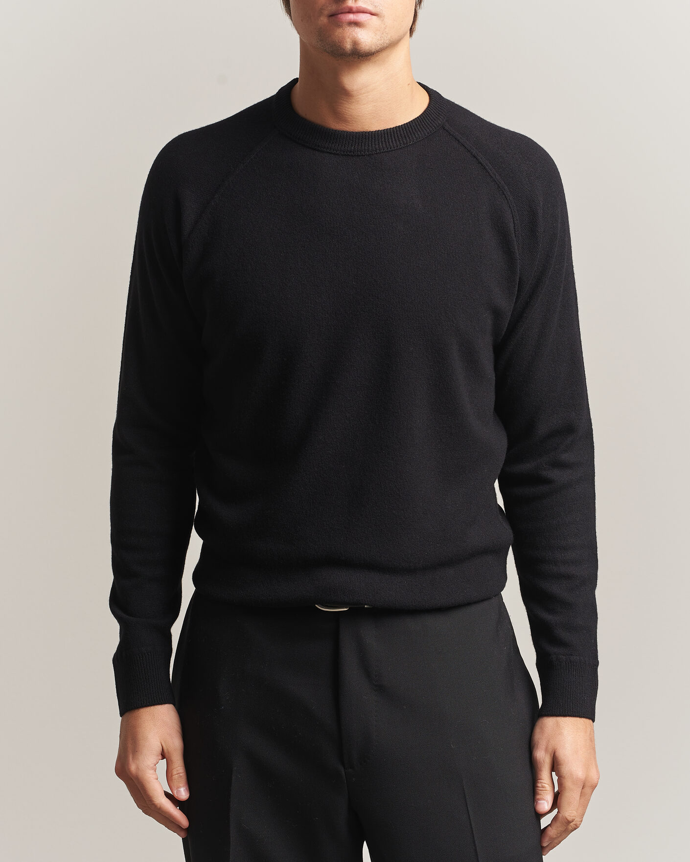 Herren | Pullover | Morgano | Wool/Cashmere Raglan Crew Black