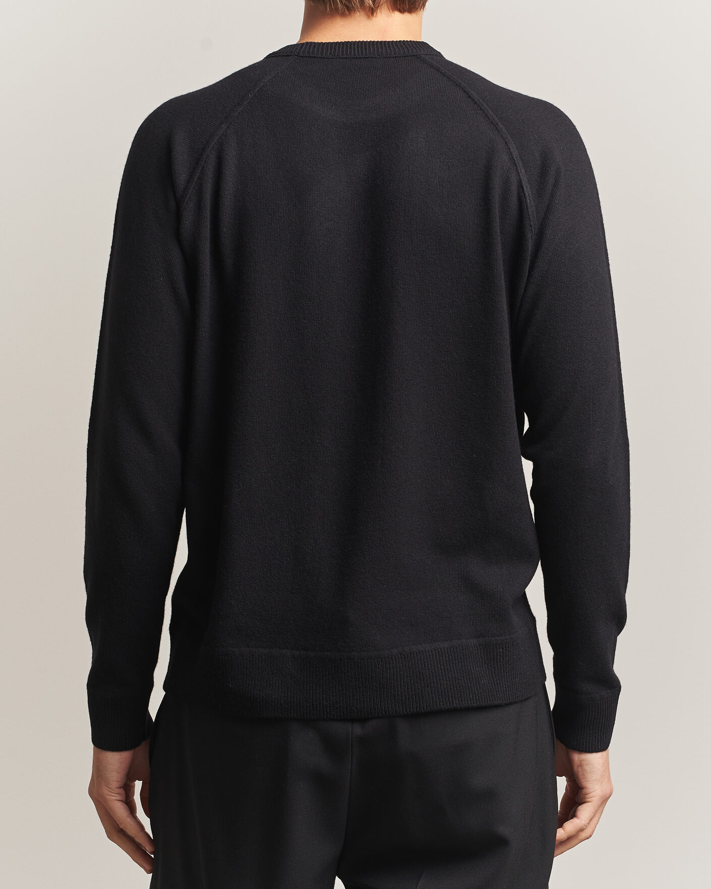 Herren | Pullover | Morgano | Wool/Cashmere Raglan Crew Black