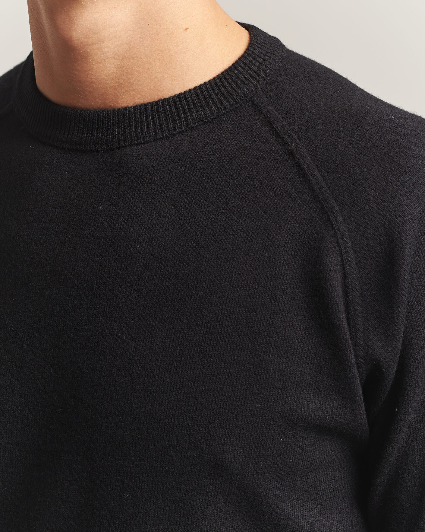 Herren | Pullover | Morgano | Wool/Cashmere Raglan Crew Black
