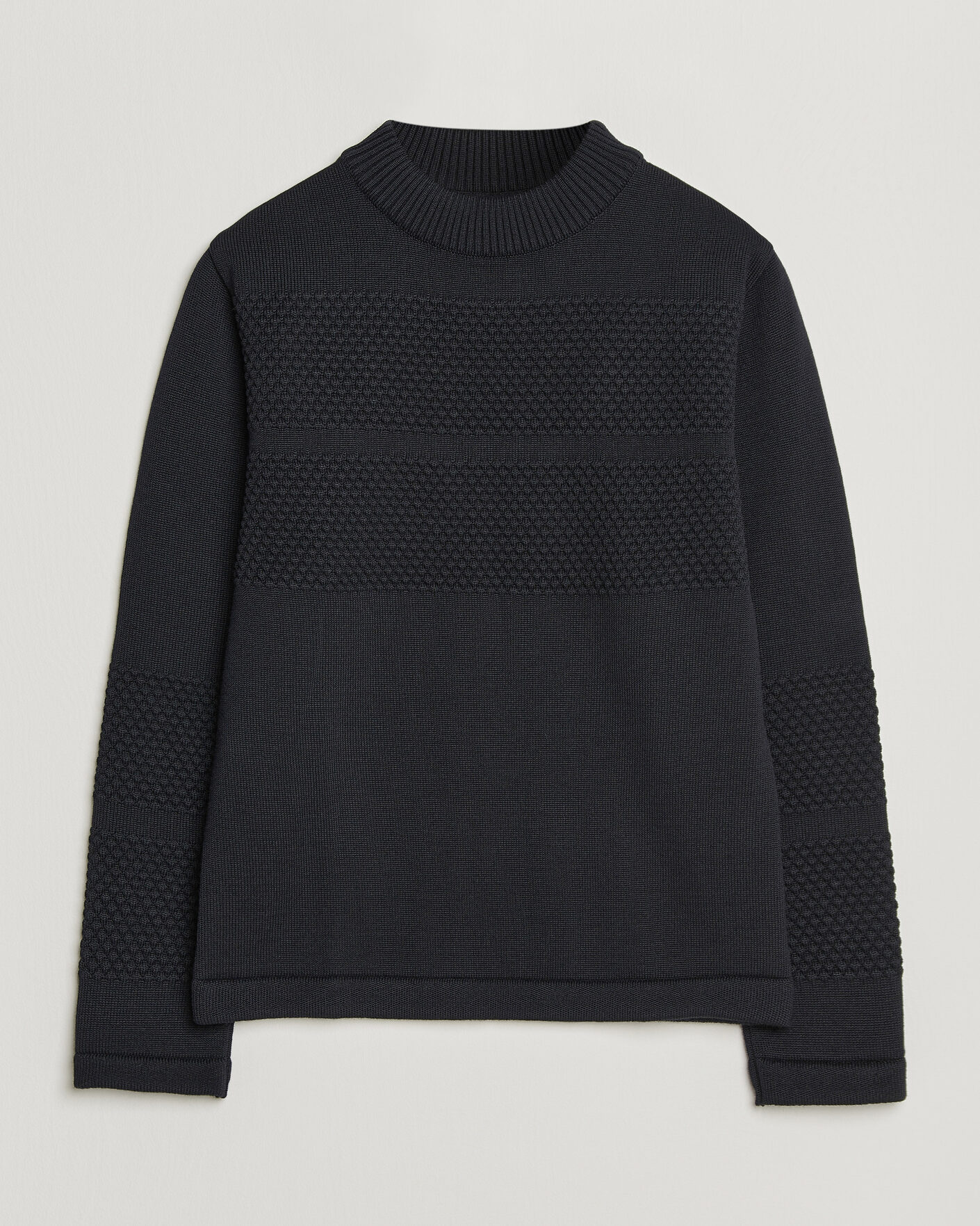 Herren | Pullover | S.N.S. Herning | Fisherman Mock Neck Navy Blue